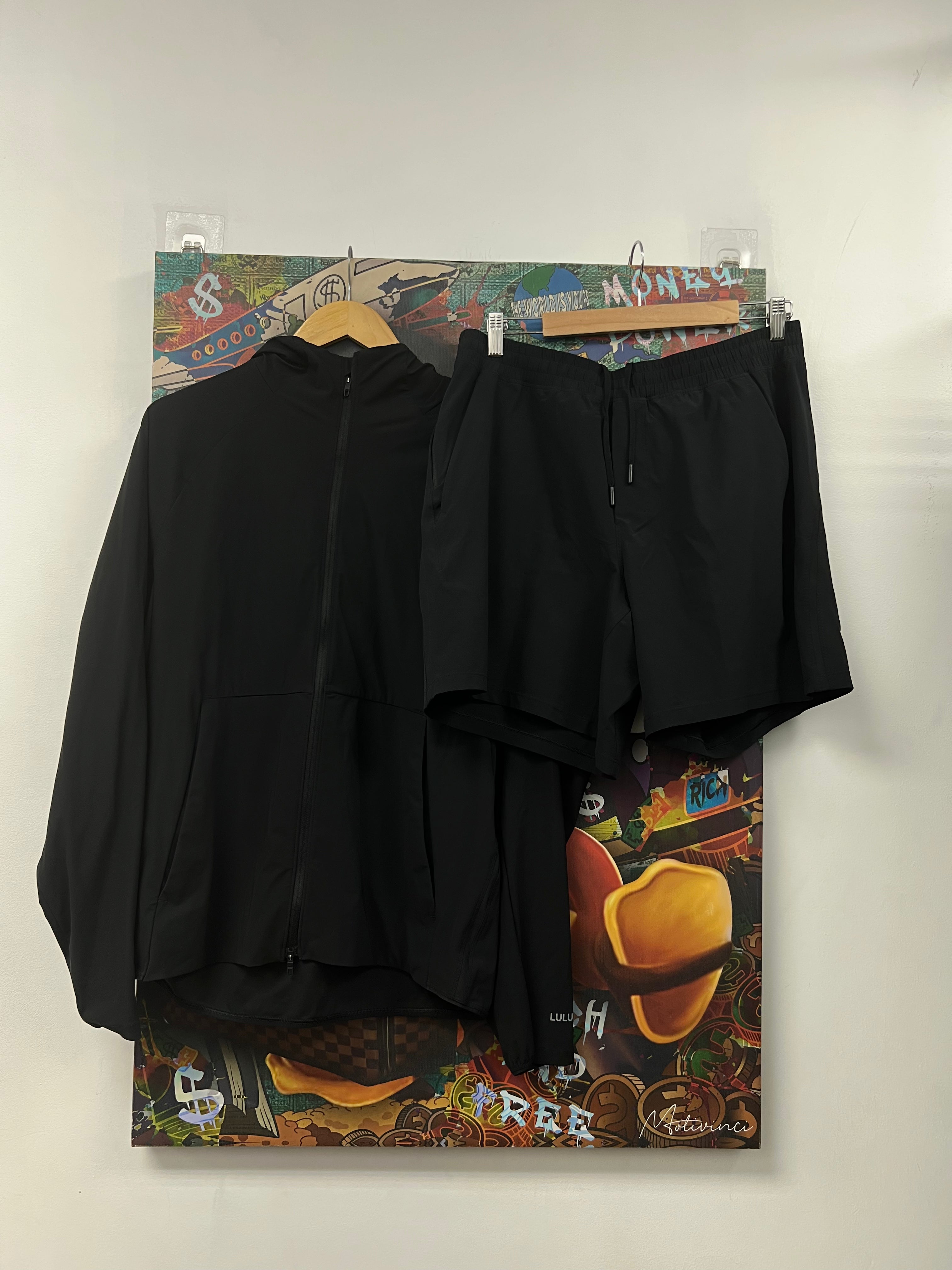 Lululemon Black Pace Breaker Shorts Set