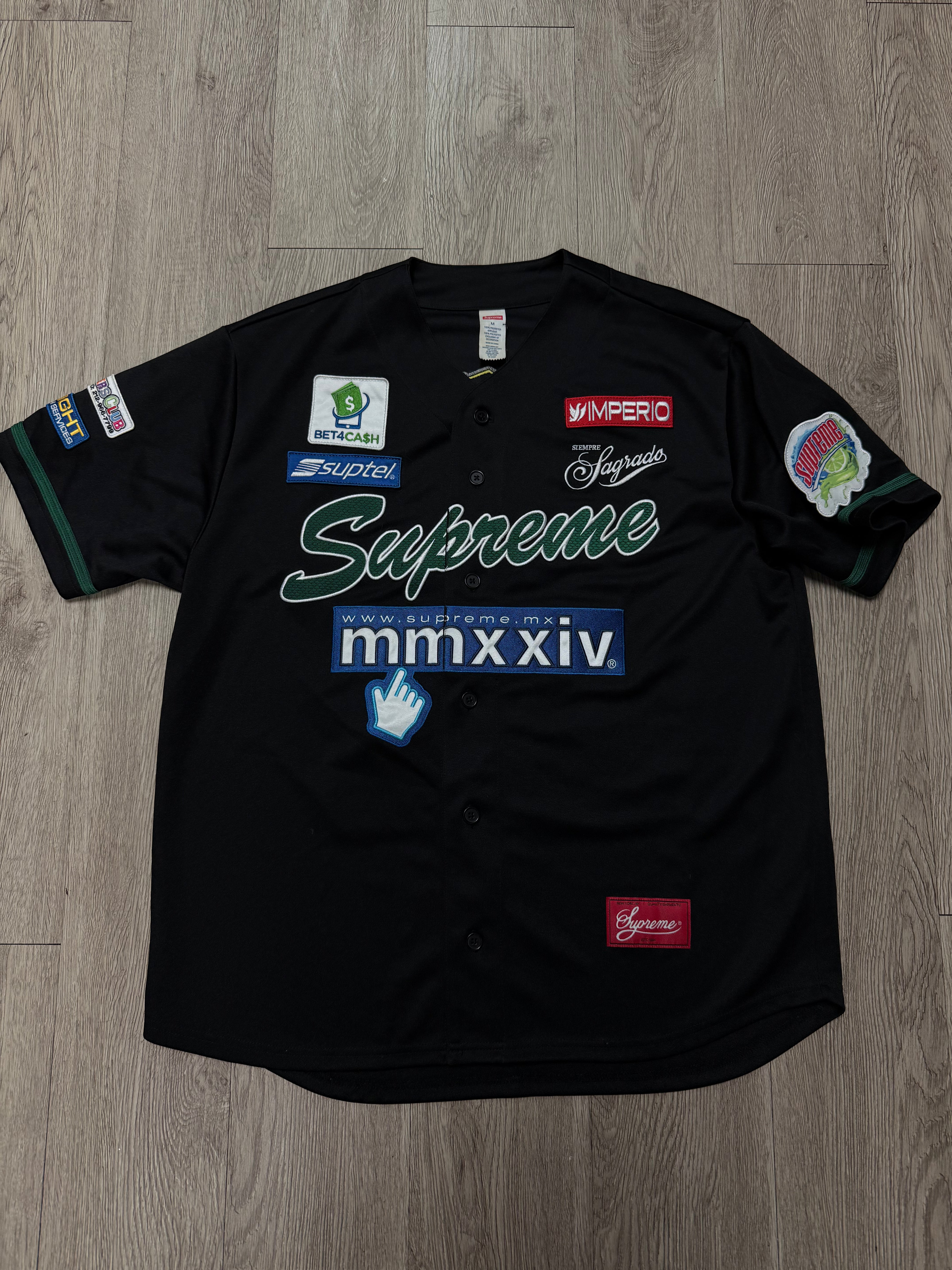 Supreme Black Green Patchwork Jersey