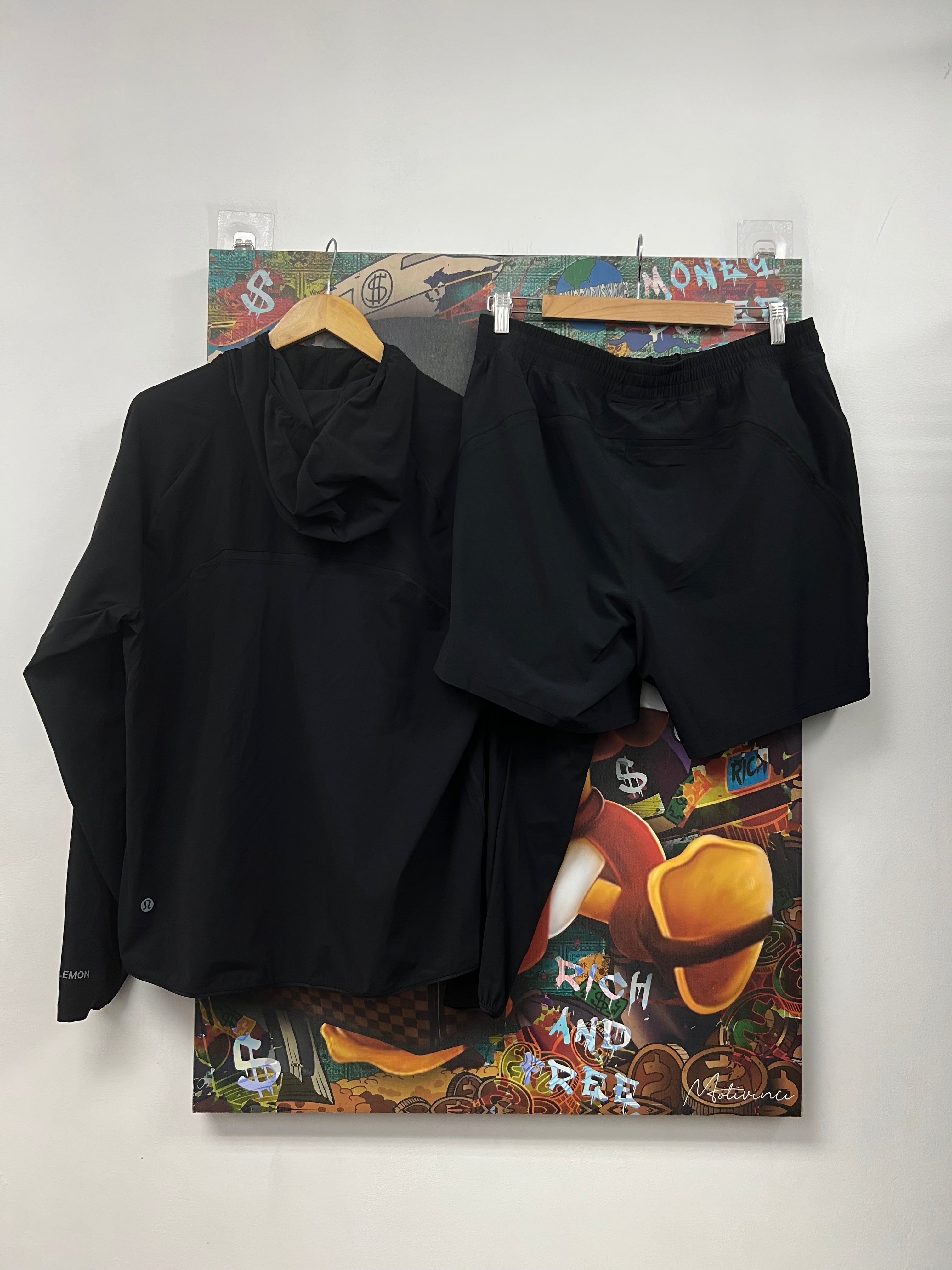 Lululemon Black Pace Breaker Shorts Set