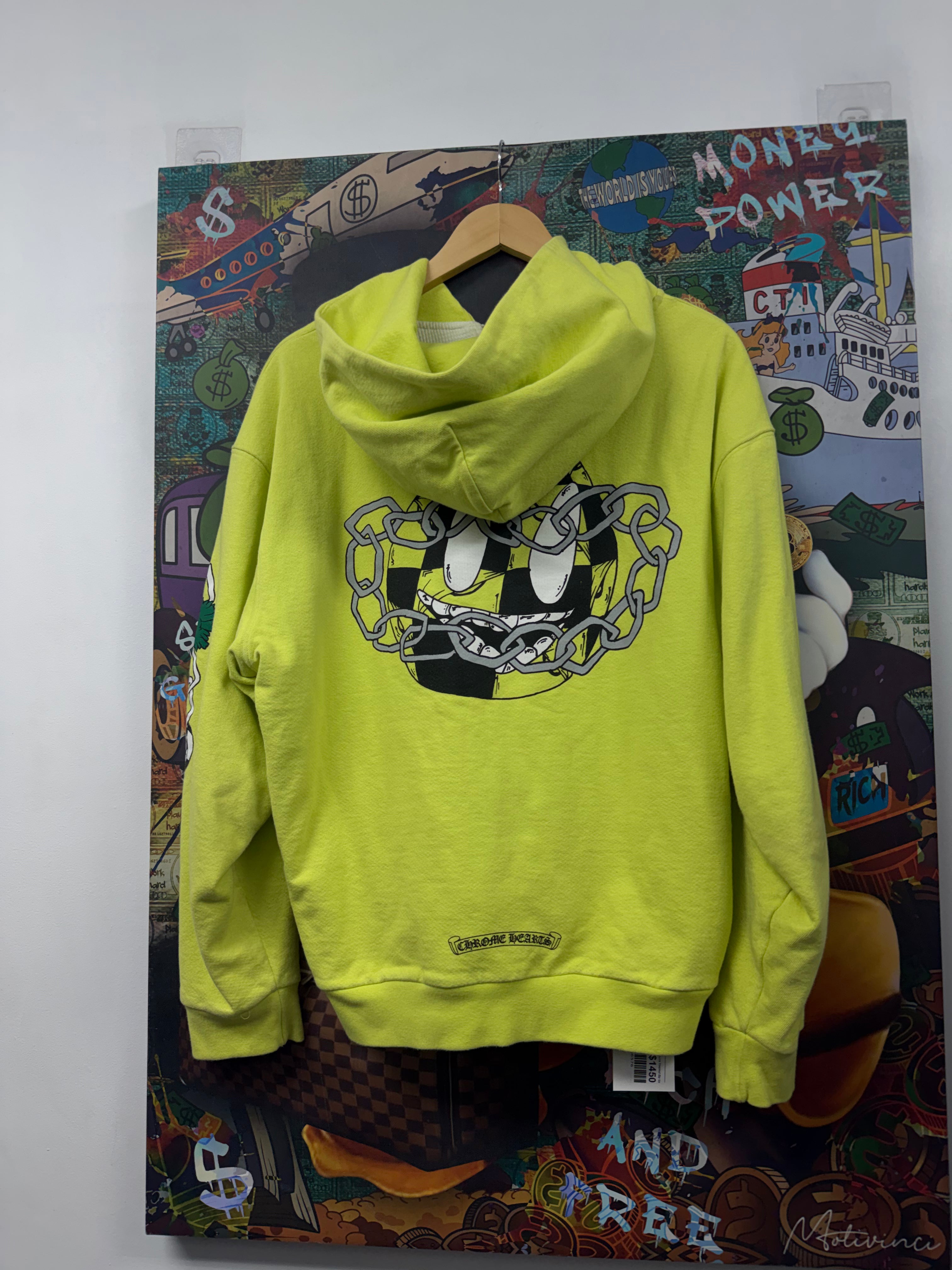 Chrome Hearts Matty Boy Lime Link Thermal Zip Up