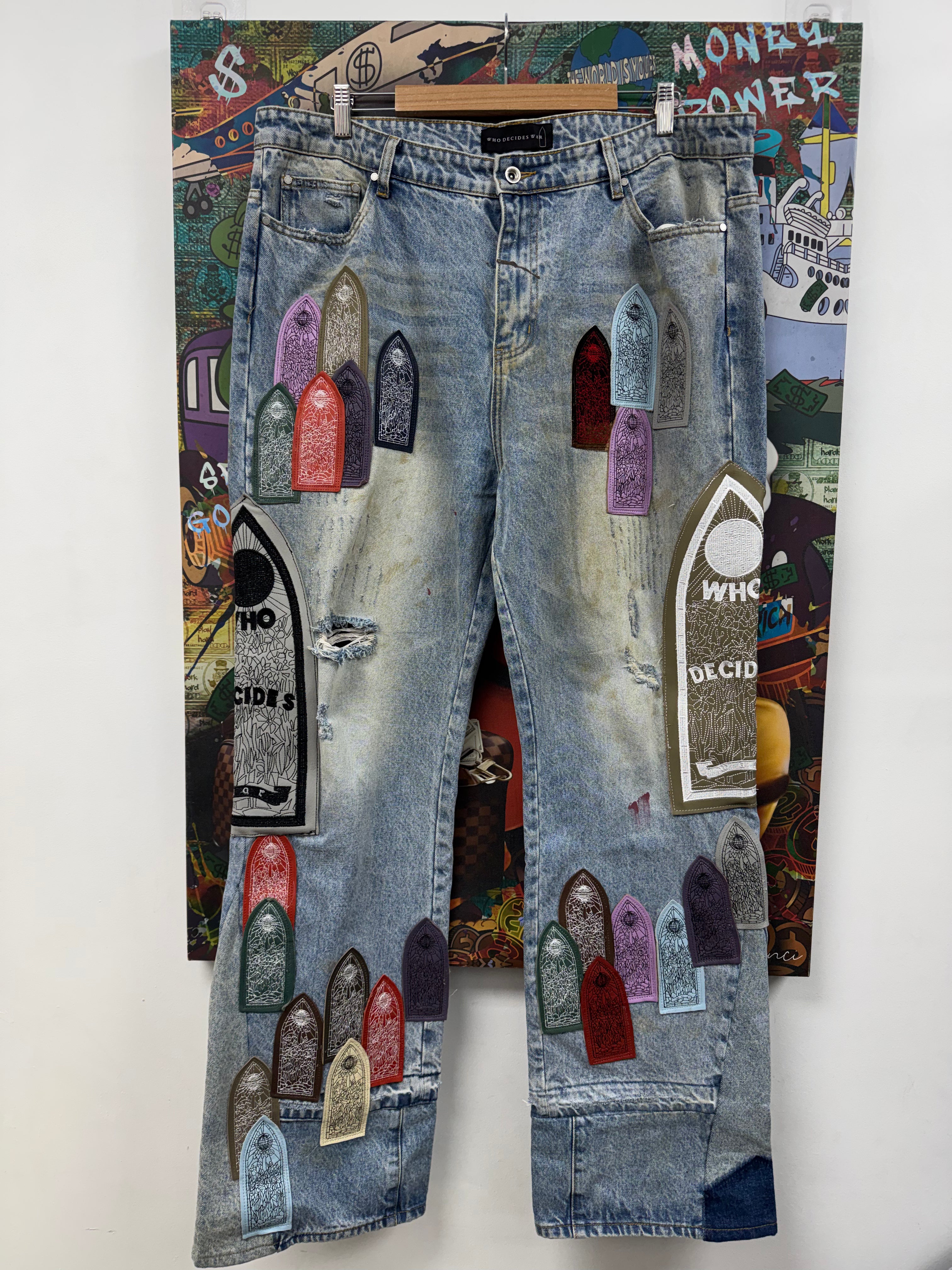 Who Decides War Pastel Denim Light Wash Jeans