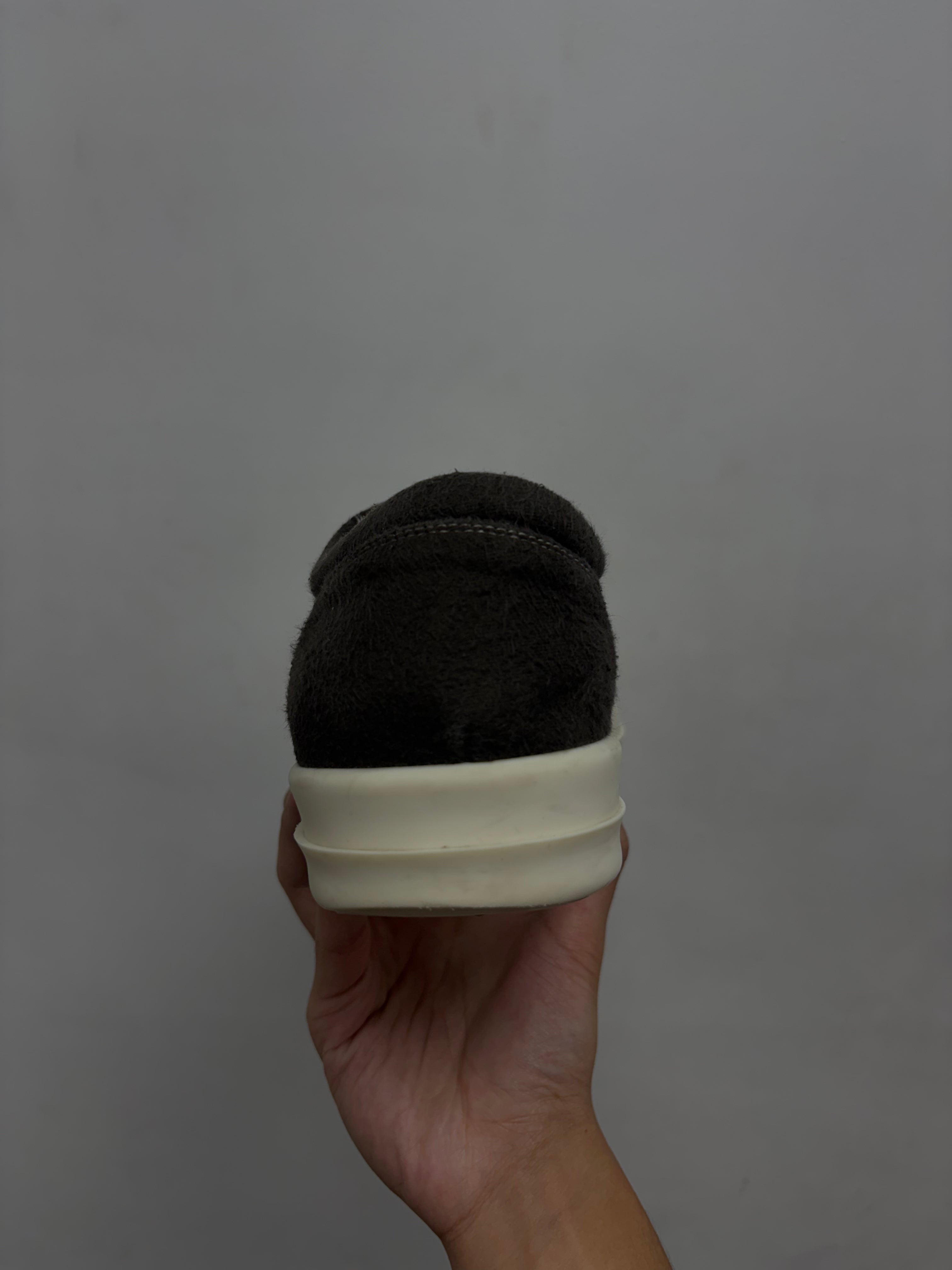 Rick Owens Dark Dust & Milk Vintage Low Felt Sneakers