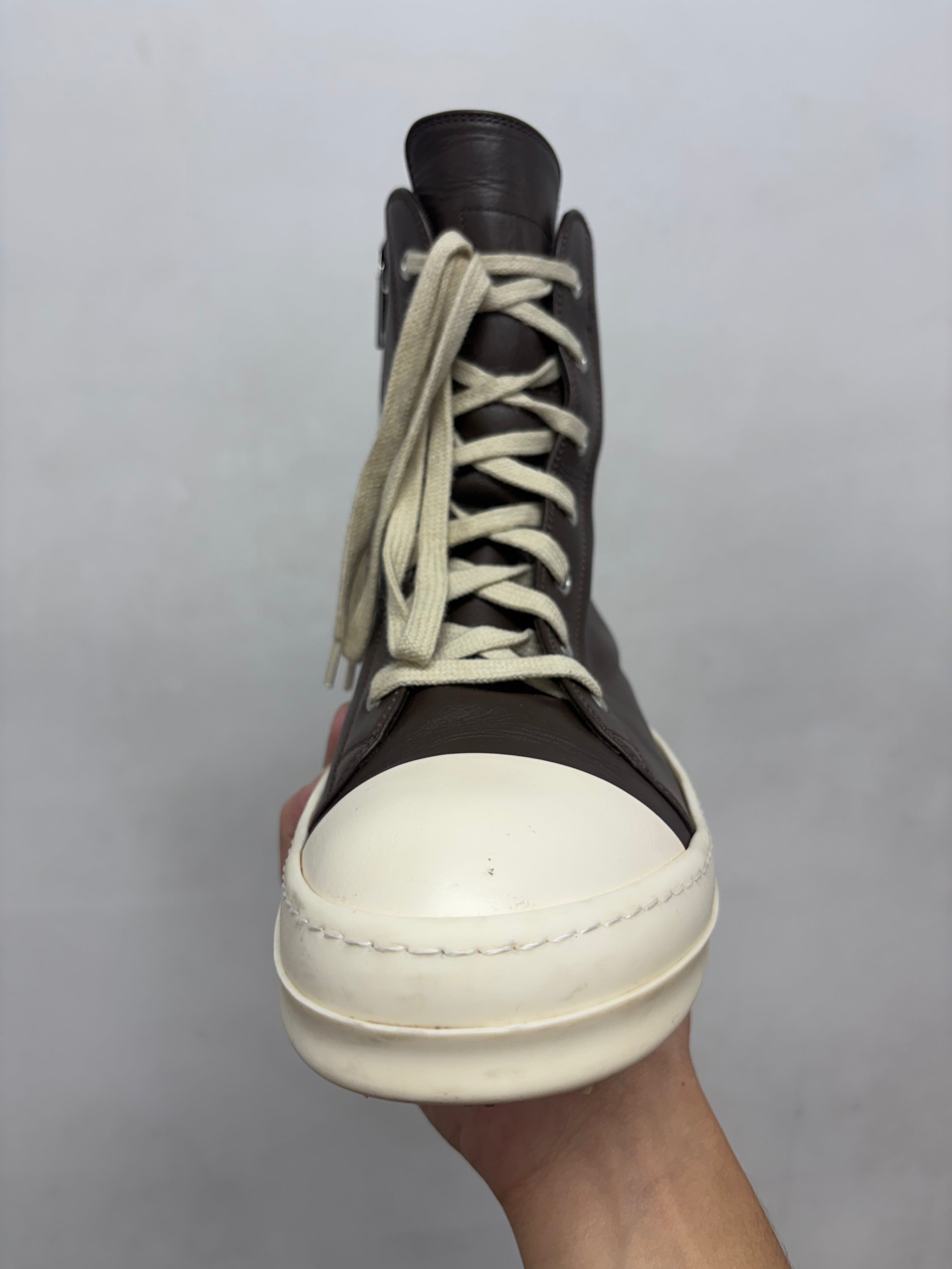 Rick Owens Brown Ramone Mainline Hi Sneakers