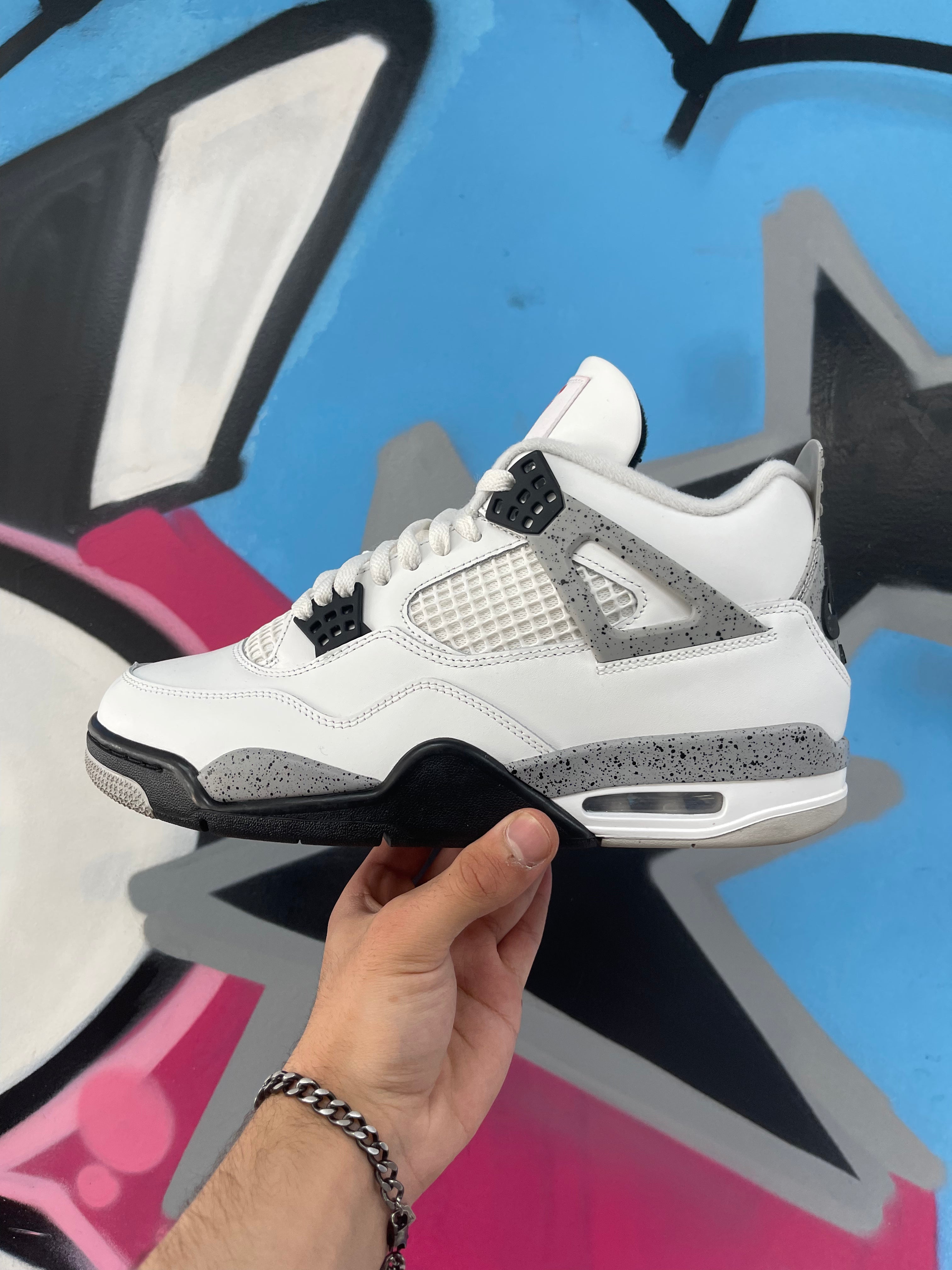 Jordan 4 White Cement Sneakers