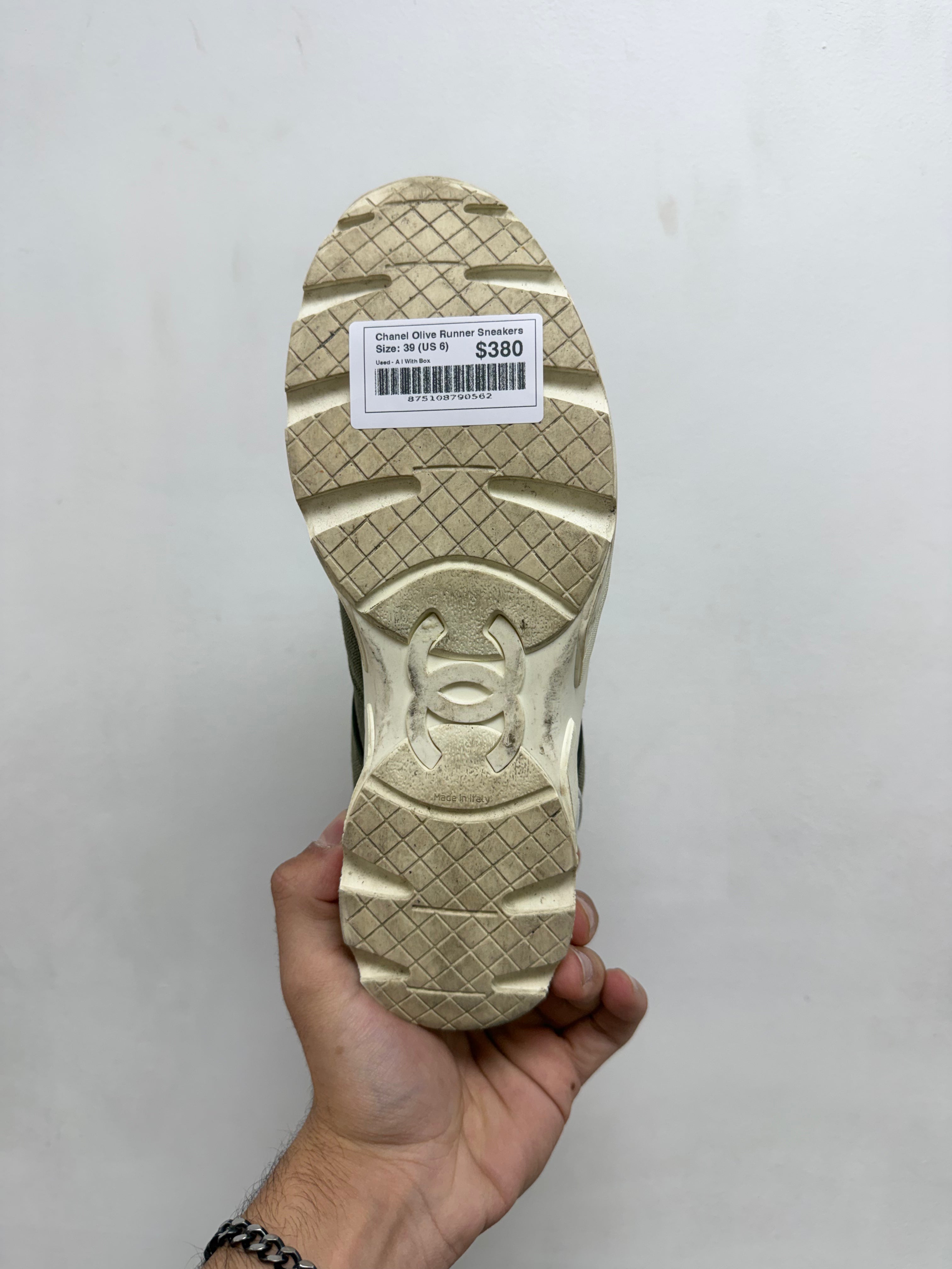 Chanel Olive Runner Sneakers