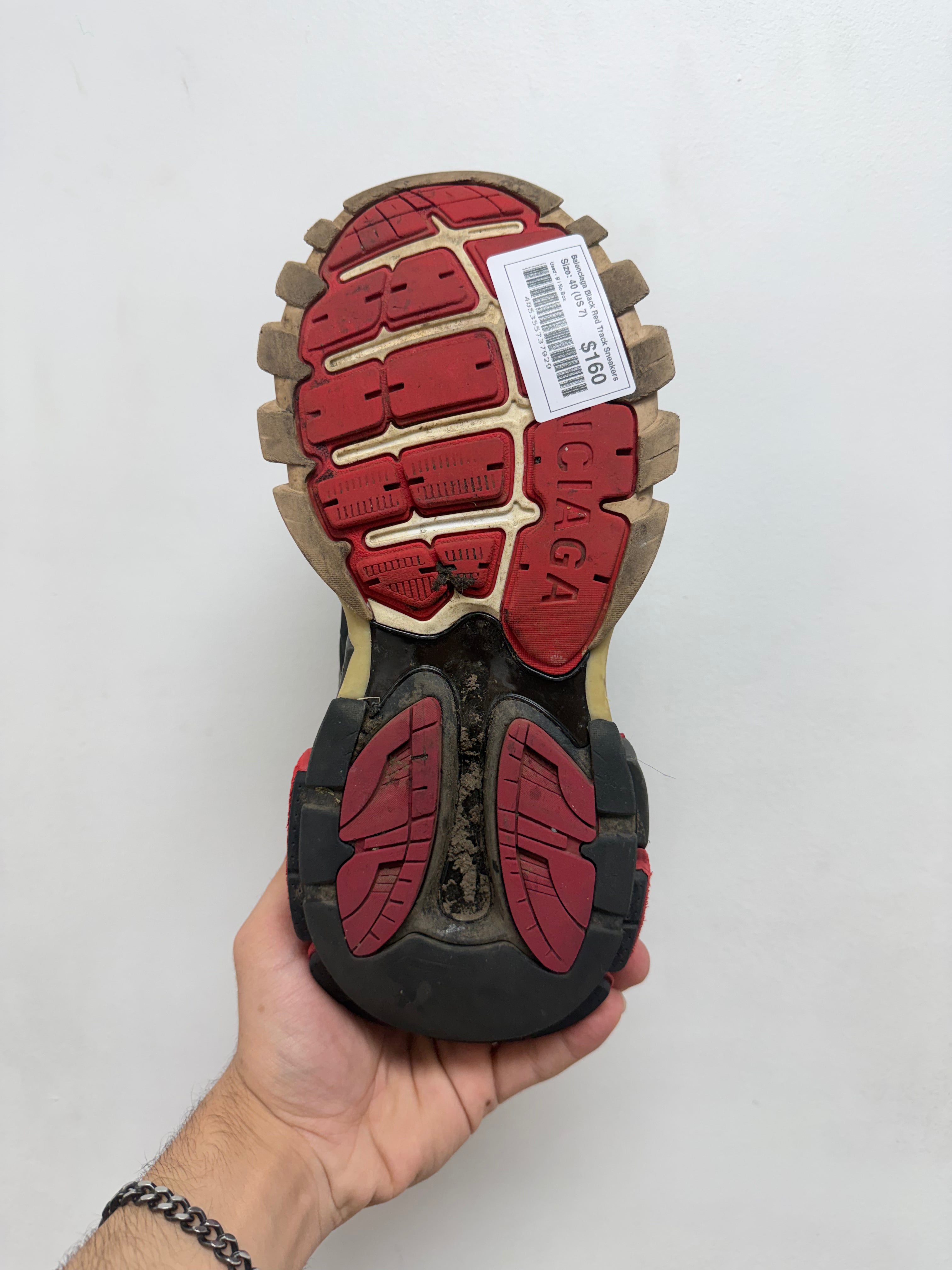 Balenciaga Black Red Track Sneakers
