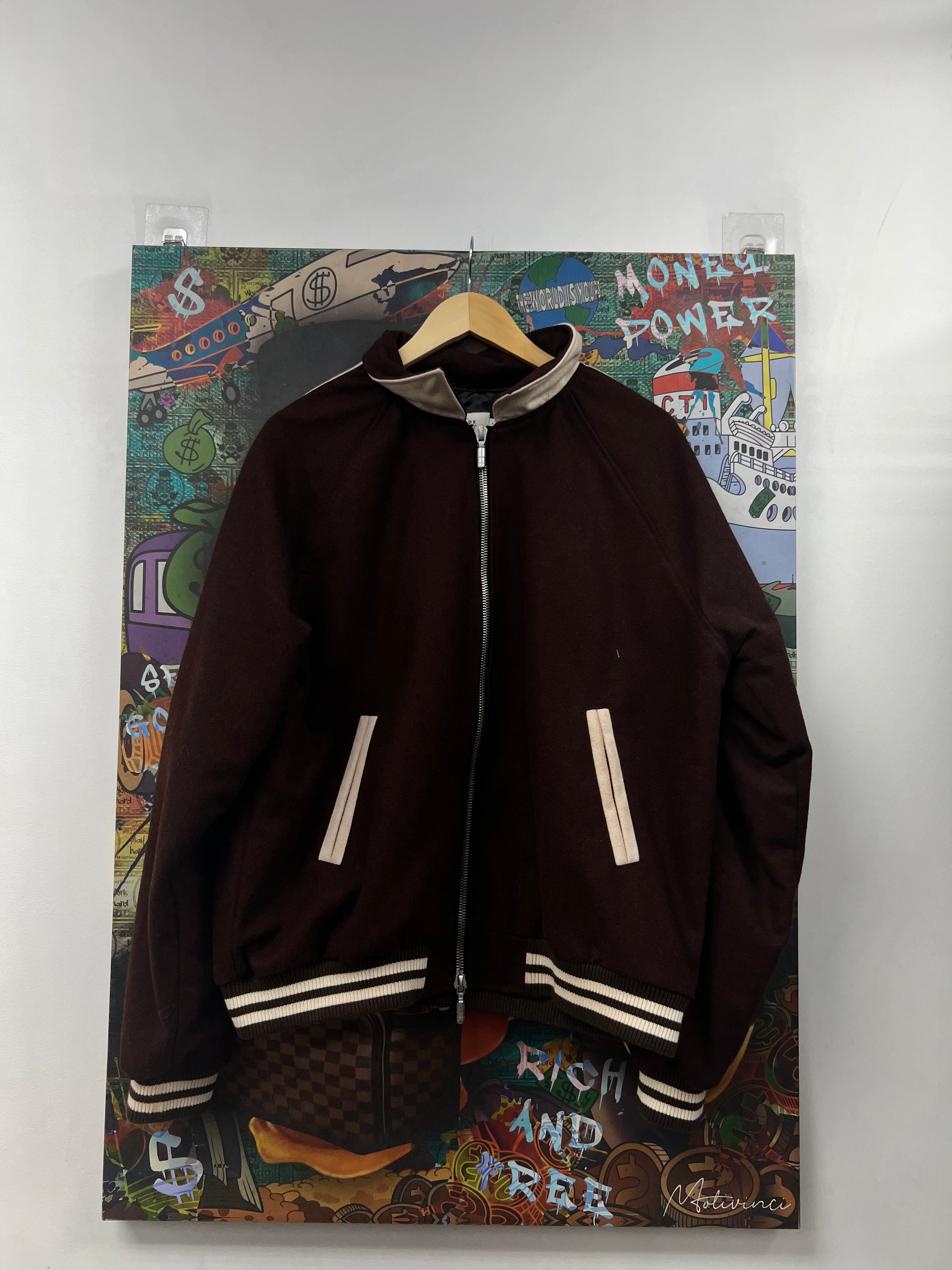 Rhude Boys Brown Cream Varsity Jacket