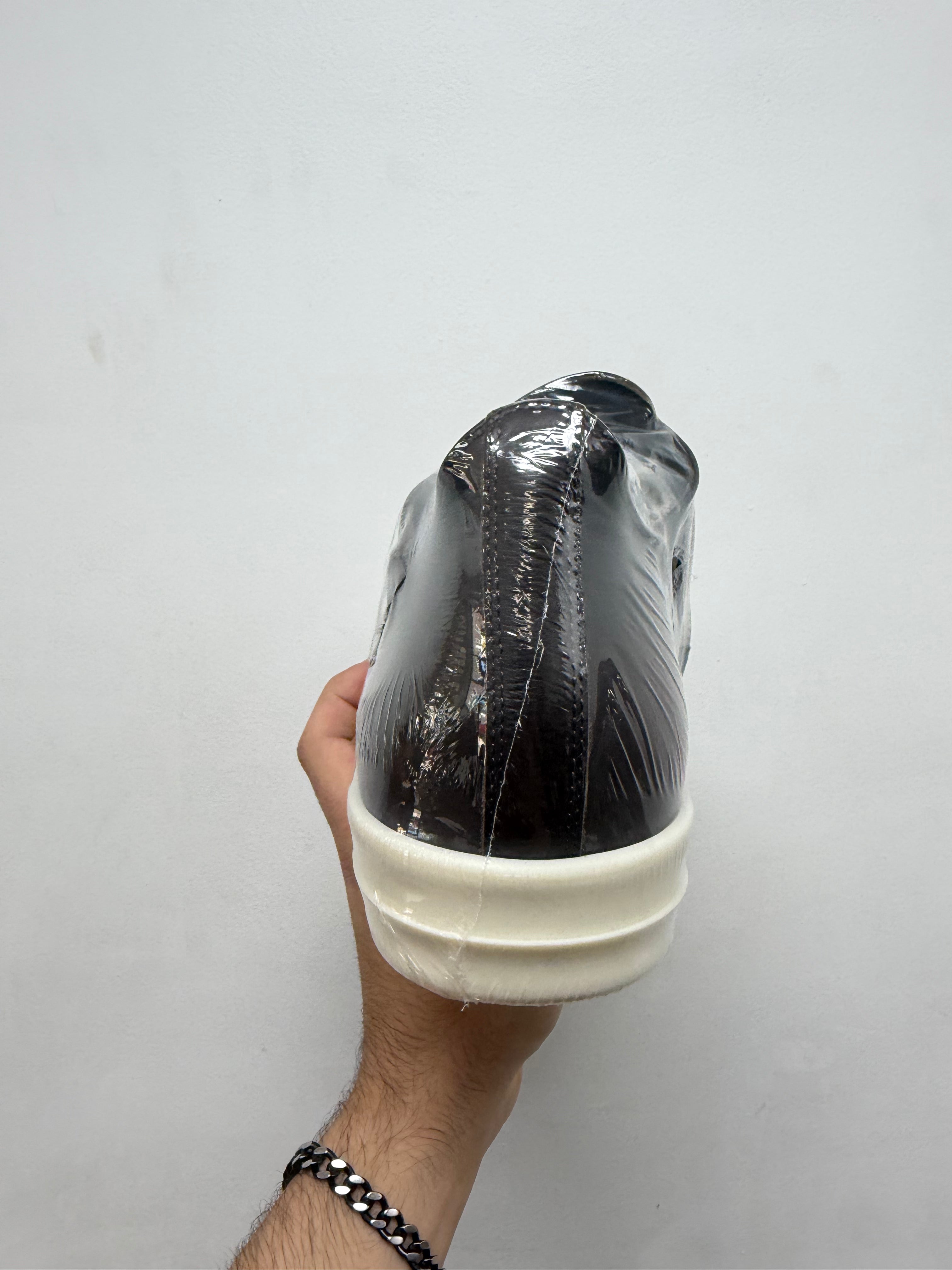 Rick Owens Mascassar Brown Milk Mainline Jumbo Lace Low Sneakers