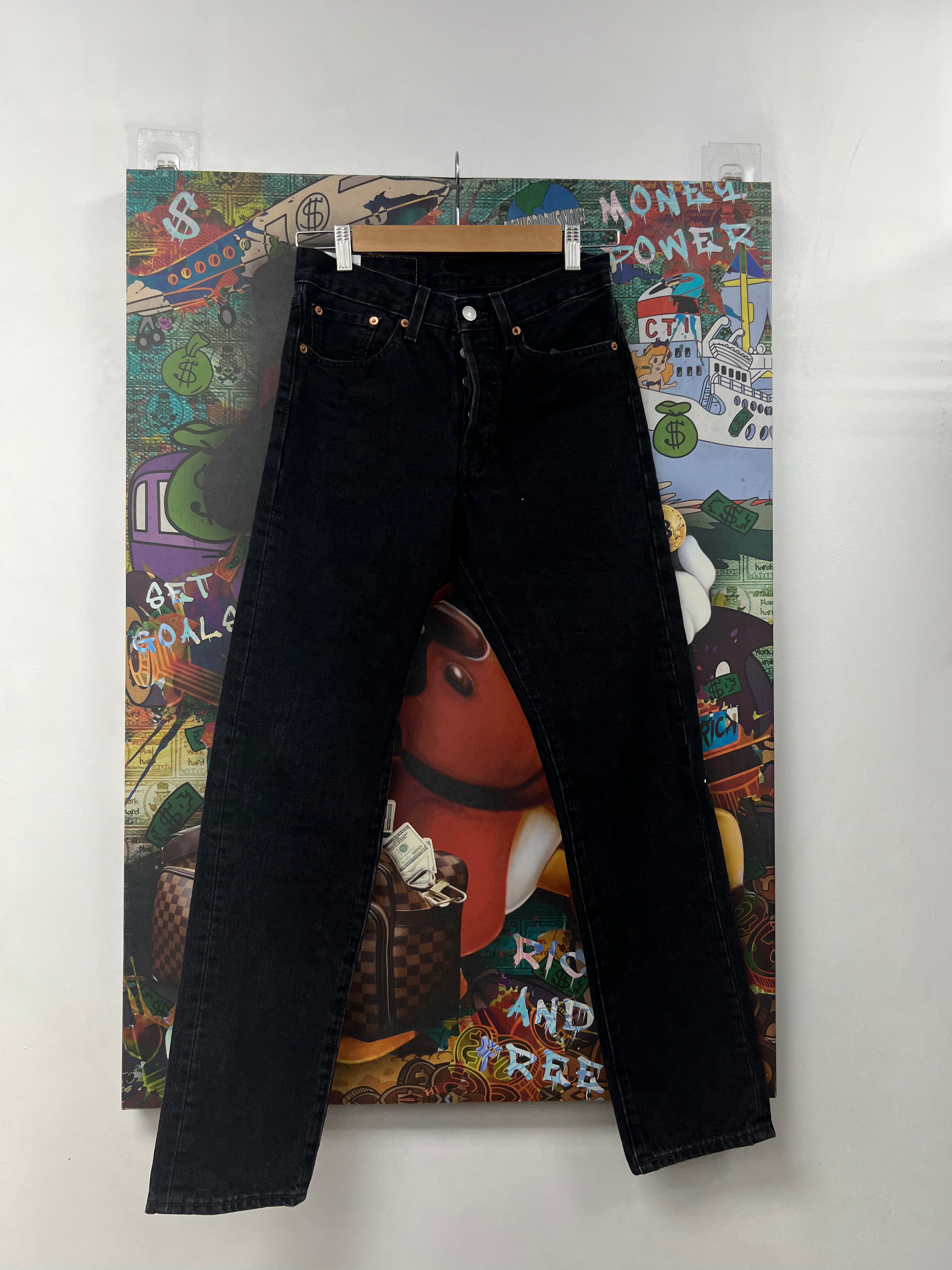 Denim Tears Black Mono Cotton Wreath Jeans
