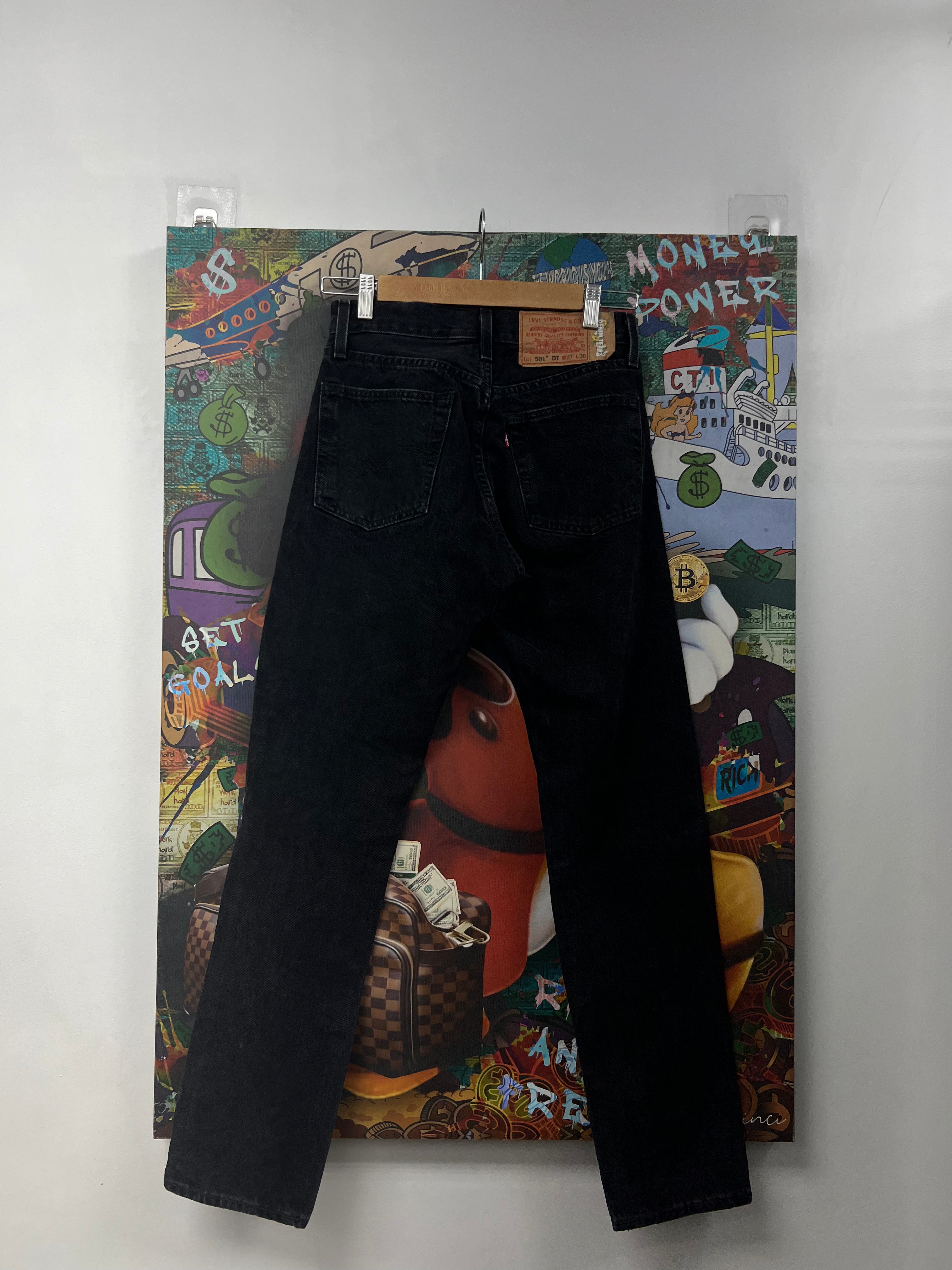 Denim Tears Black Mono Cotton Wreath Jeans