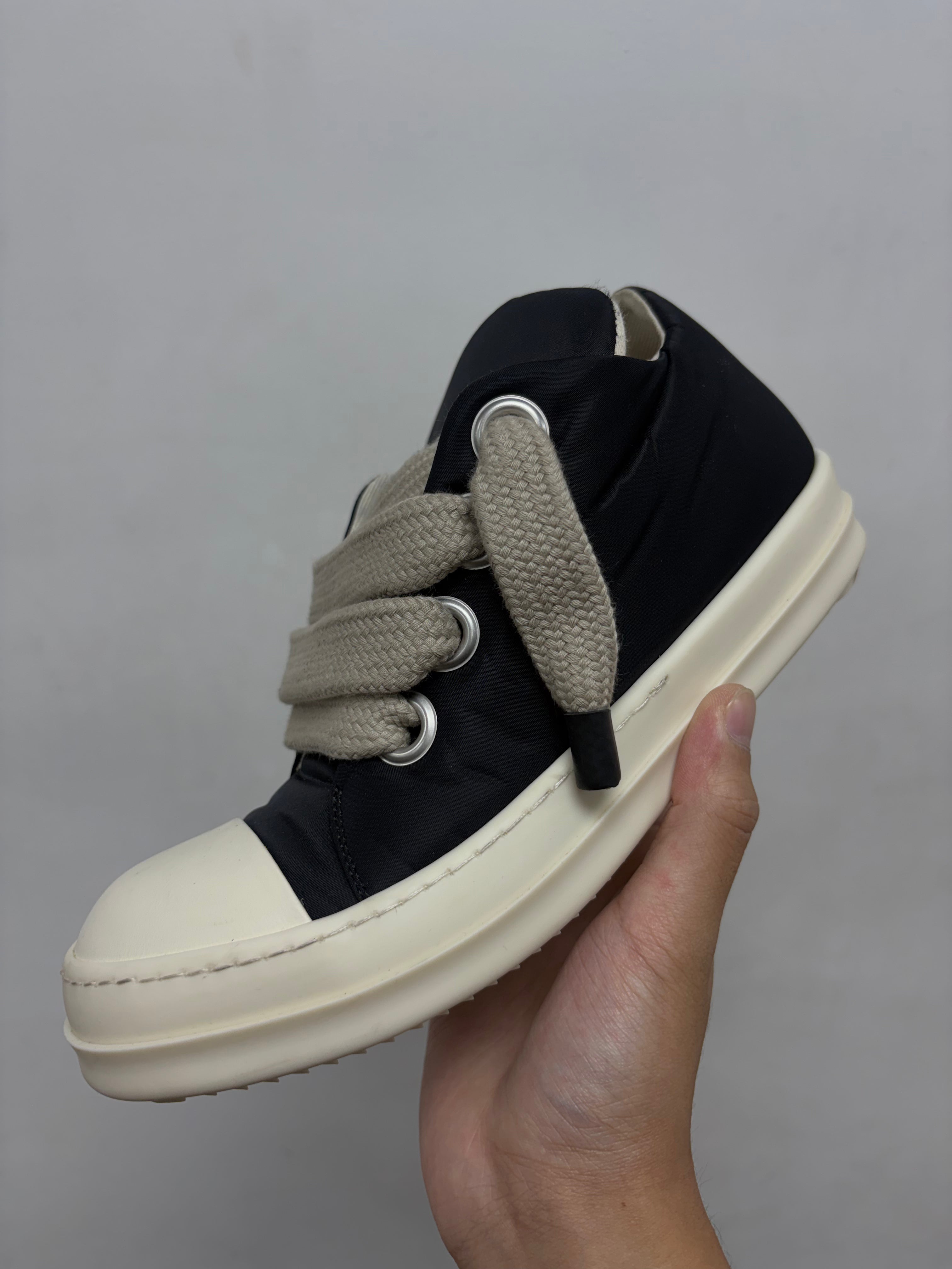 Rick Owens Black DRKSHDW Padded Jumbo Lace Ramone Low Sneakers
