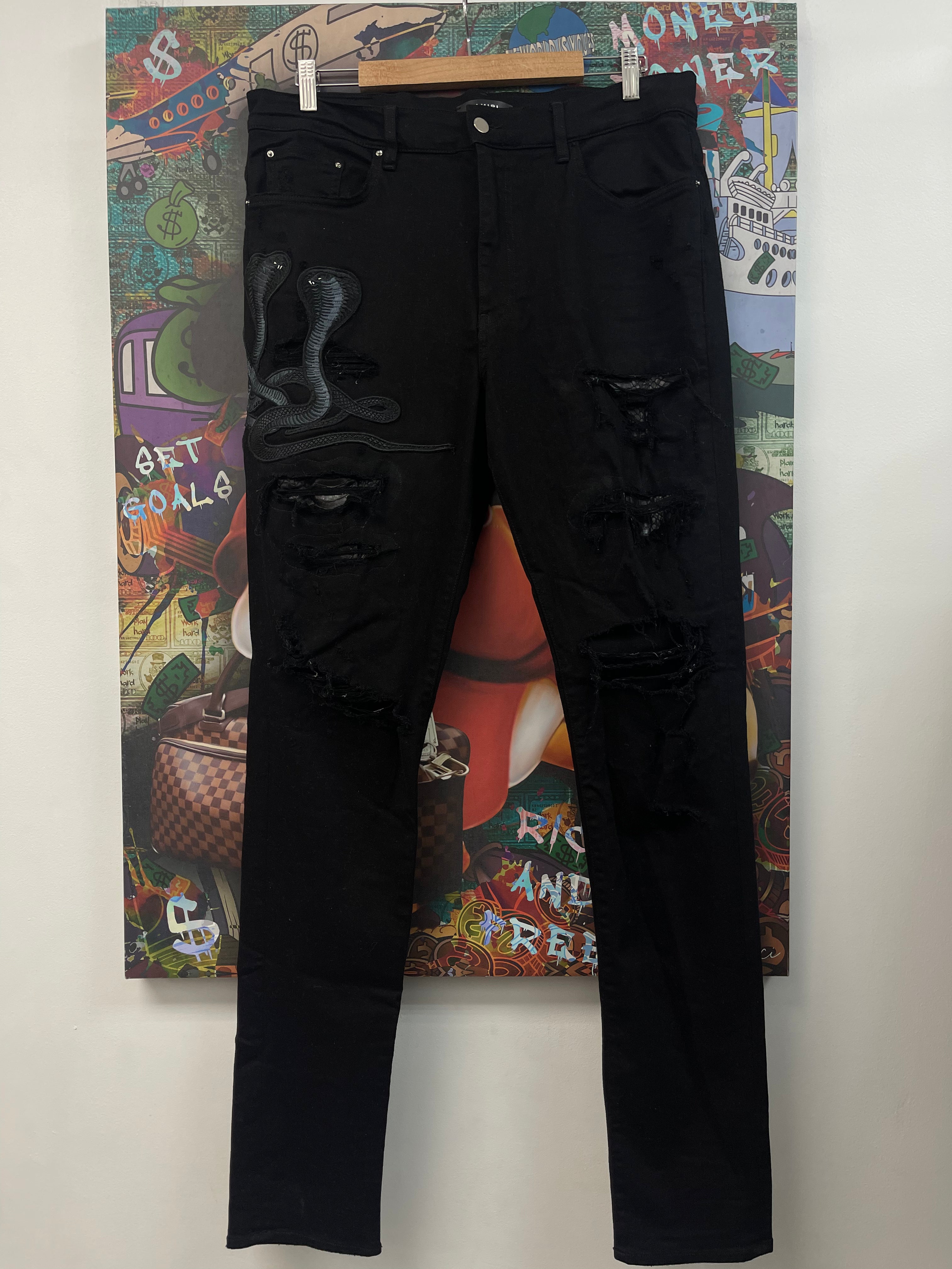 Amiri Black Cobra Jeans