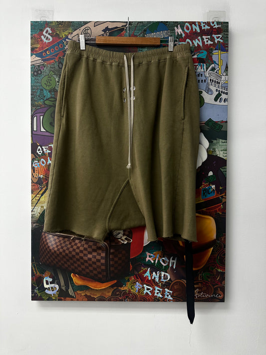 Rick Owens Gimp Sweatshorts Pale Green New Large With Tags