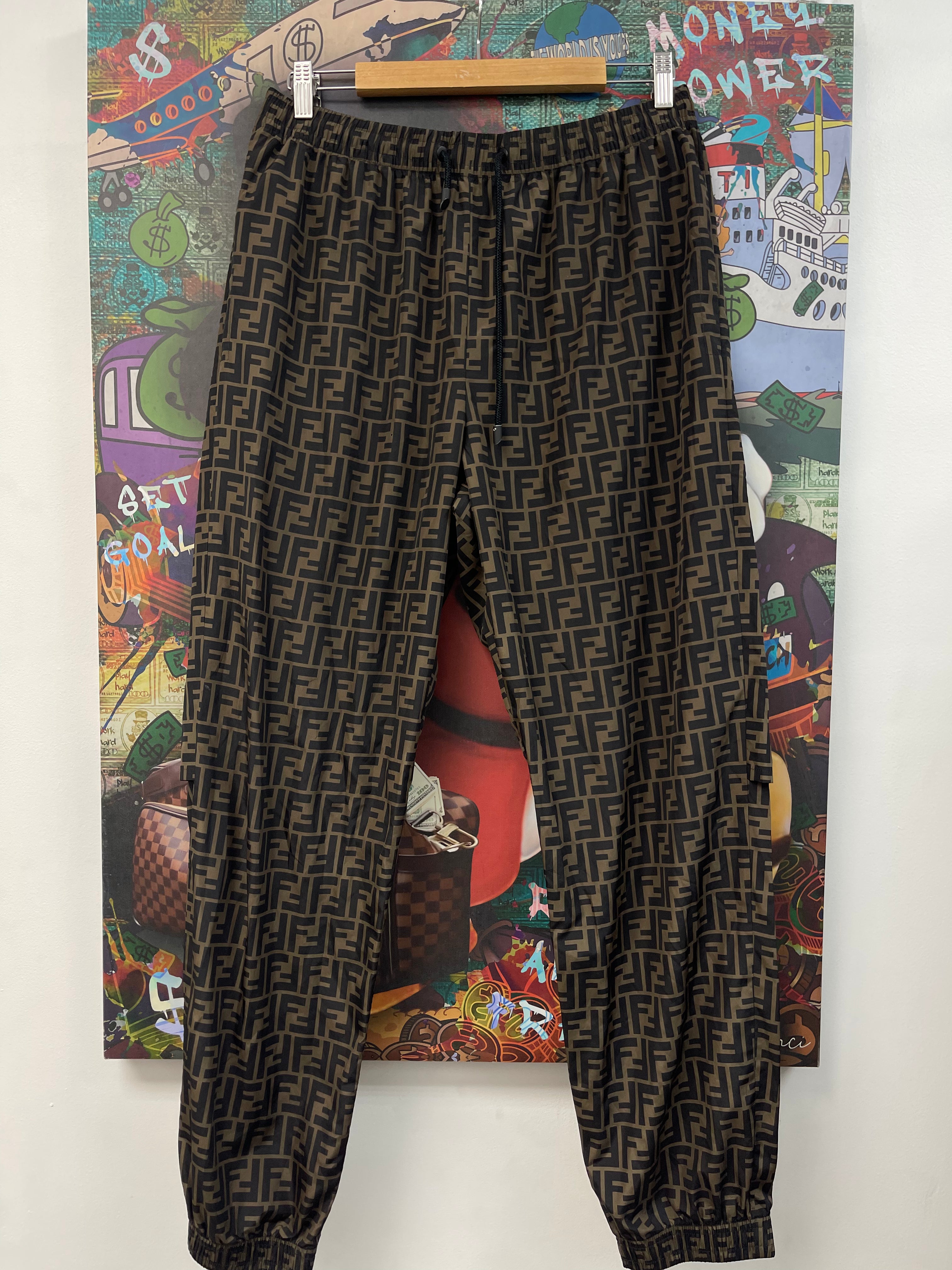 Fendi Monogram Nylon (50) Track Pants