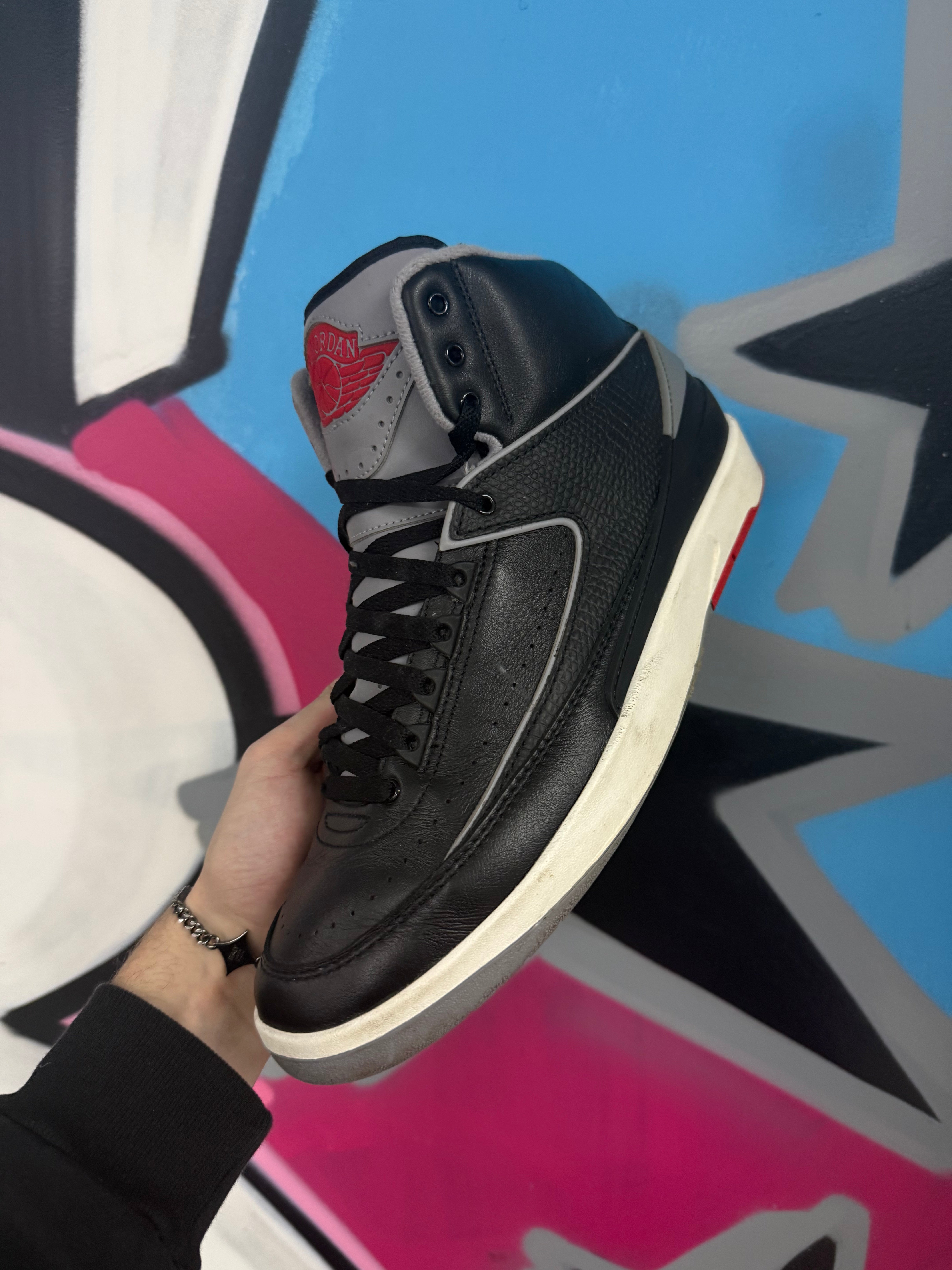 Jordan 2 Black Red Sneakers