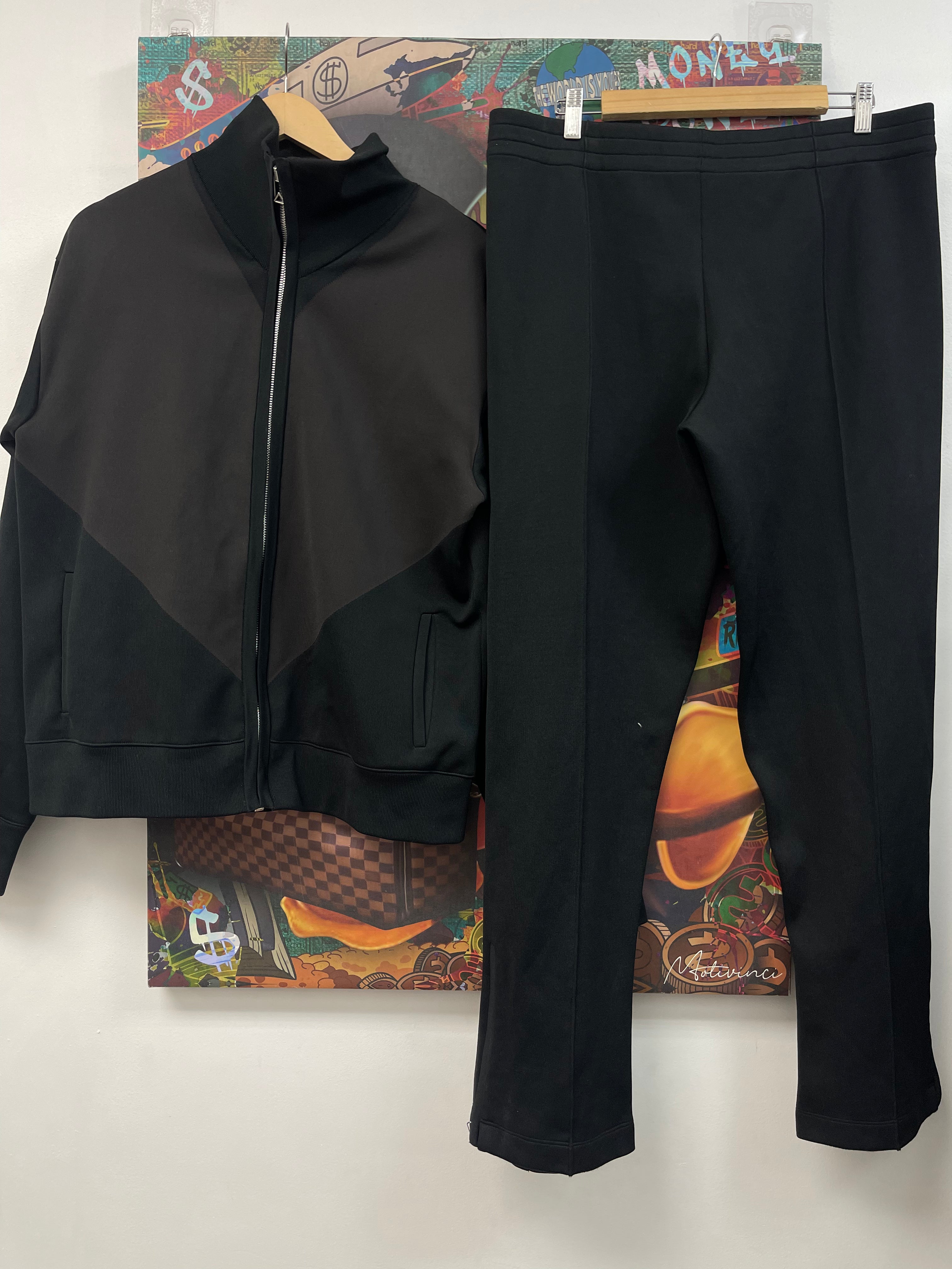 Bottega Veneta Black Two Tone Track Suit