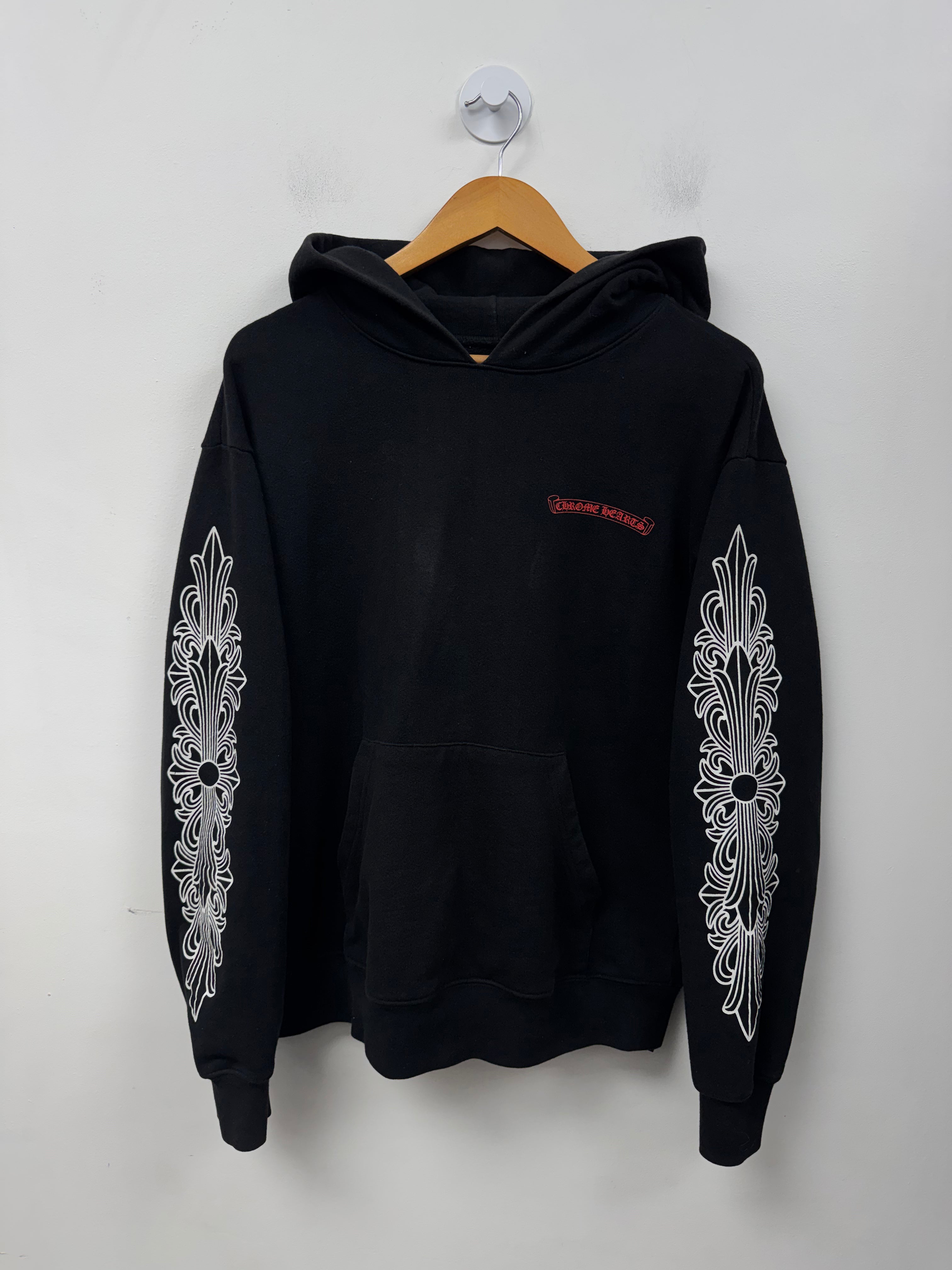 Chrome Hearts Black Matty Boy Chomper Floral Hoodie
