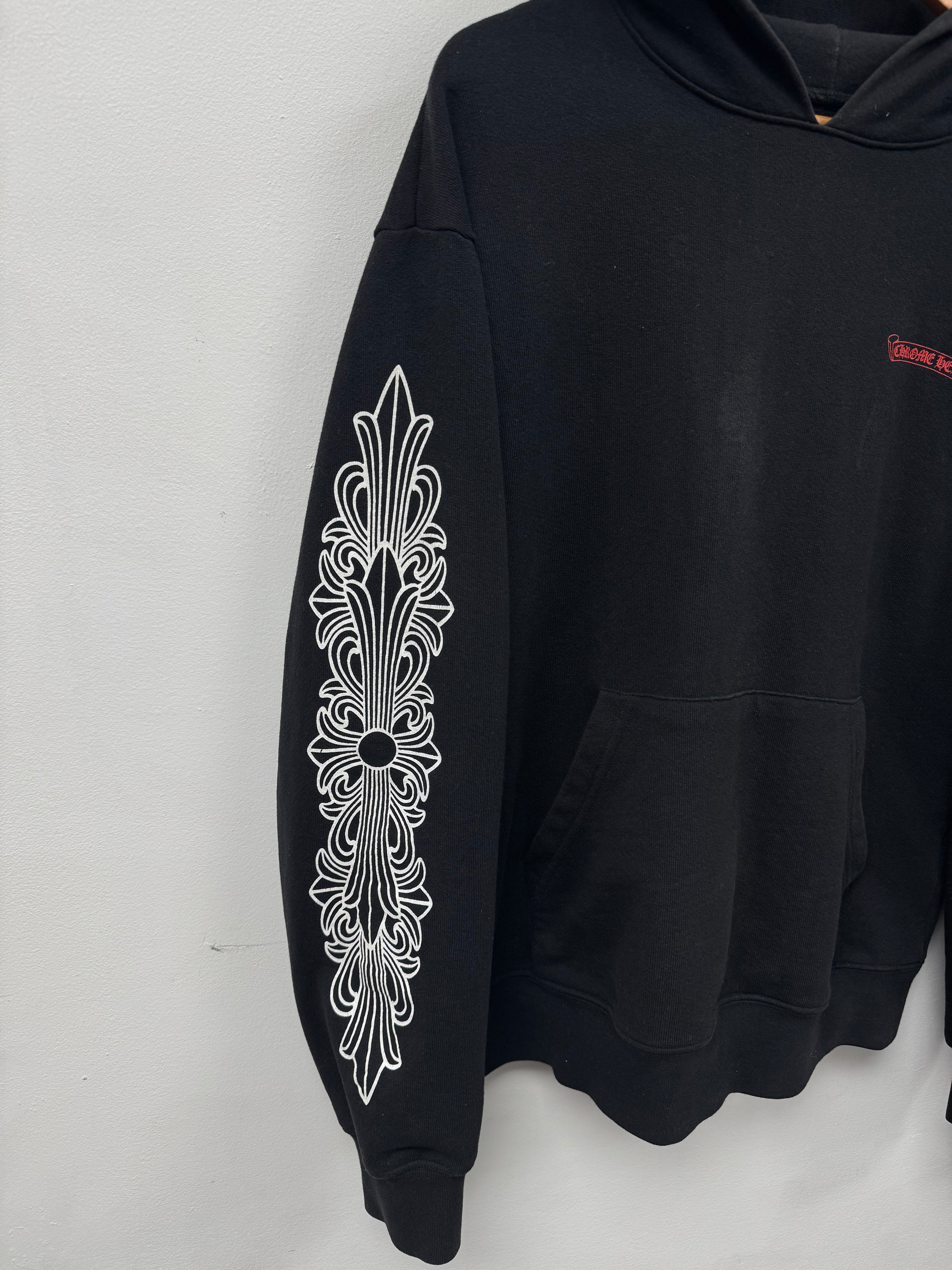 Chrome Hearts Black Matty Boy Chomper Floral Hoodie