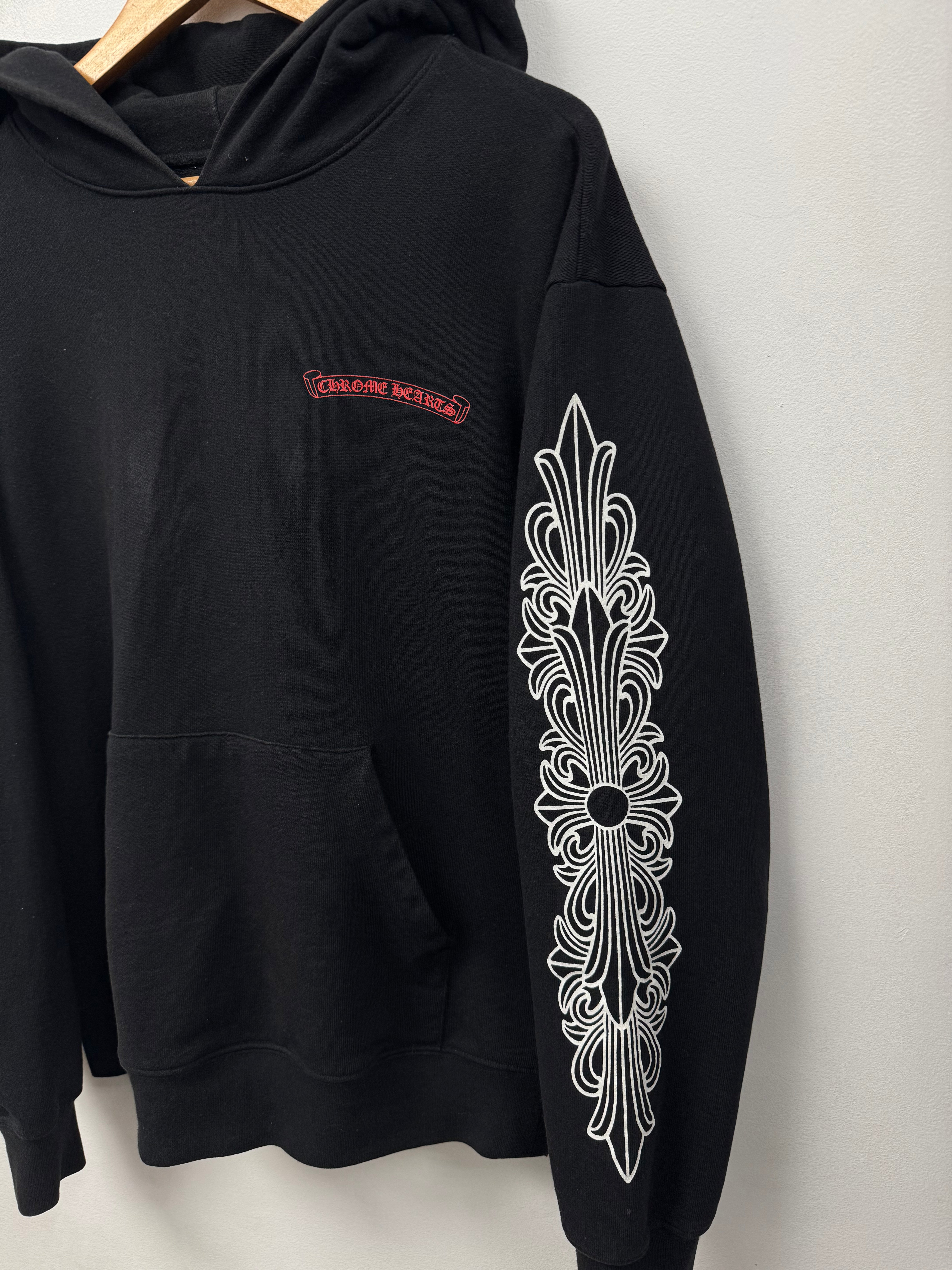 Chrome Hearts Black Matty Boy Chomper Floral Hoodie