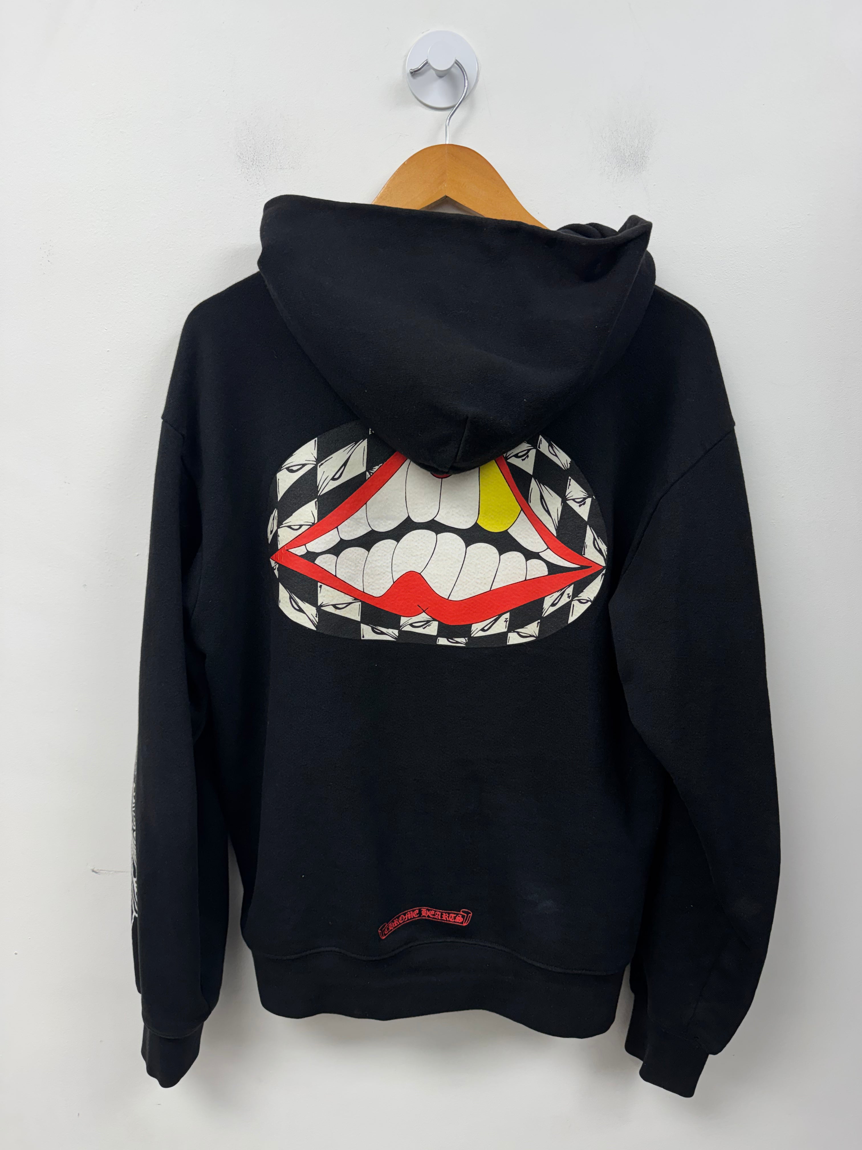 Chrome Hearts Black Matty Boy Chomper Floral Hoodie