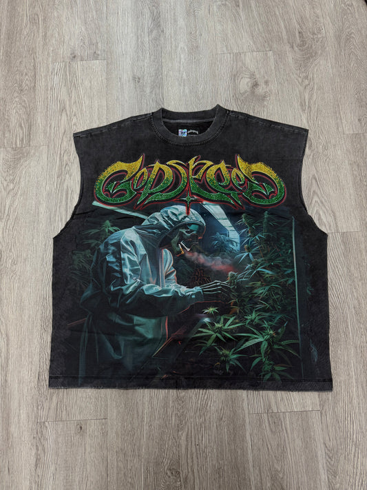 Godspeed "420 Indoor VVS" Grey Wash Sleeveless Tee