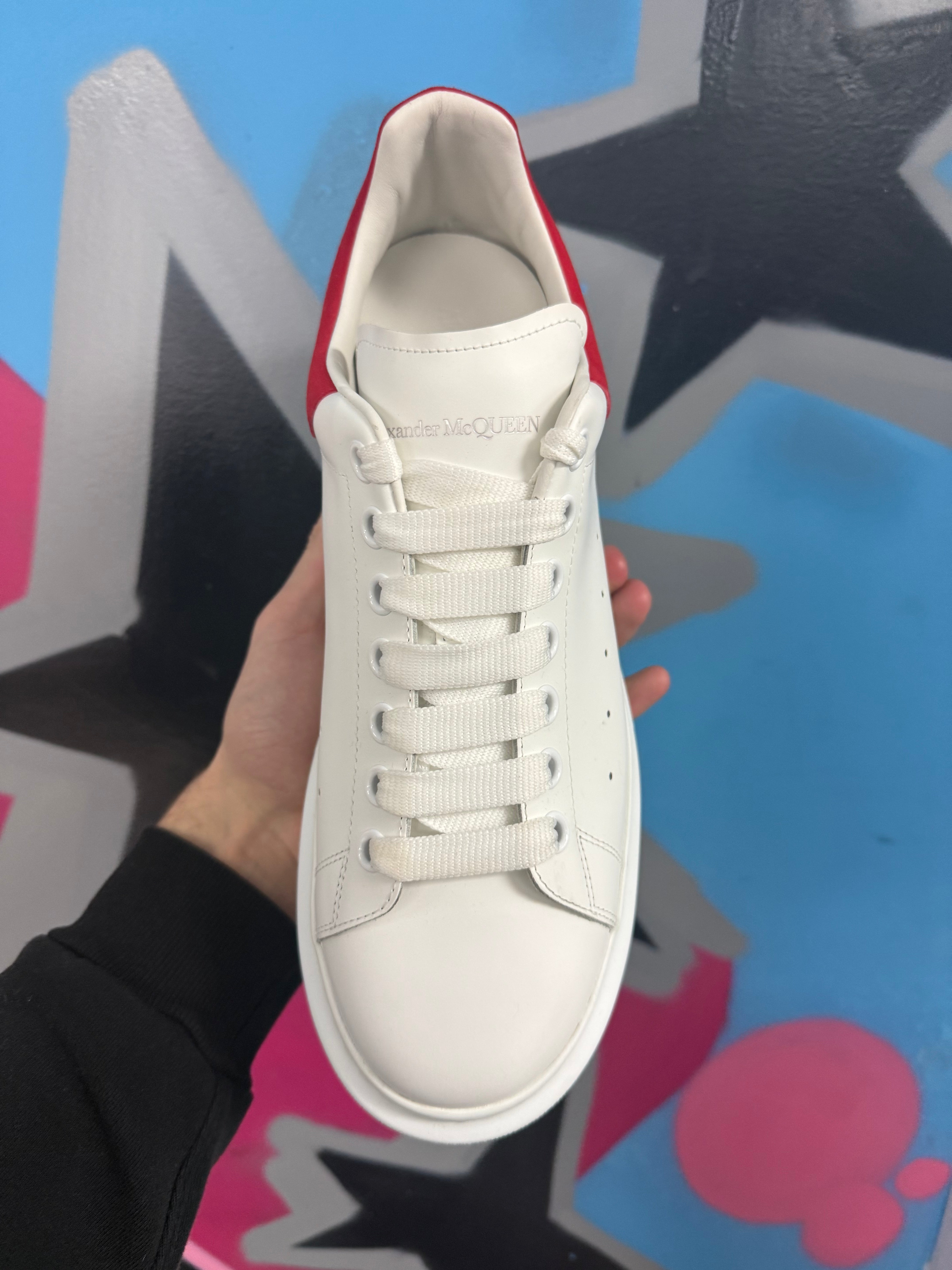 Alexander Mcqueen White Lust Red Oversized Sneakers