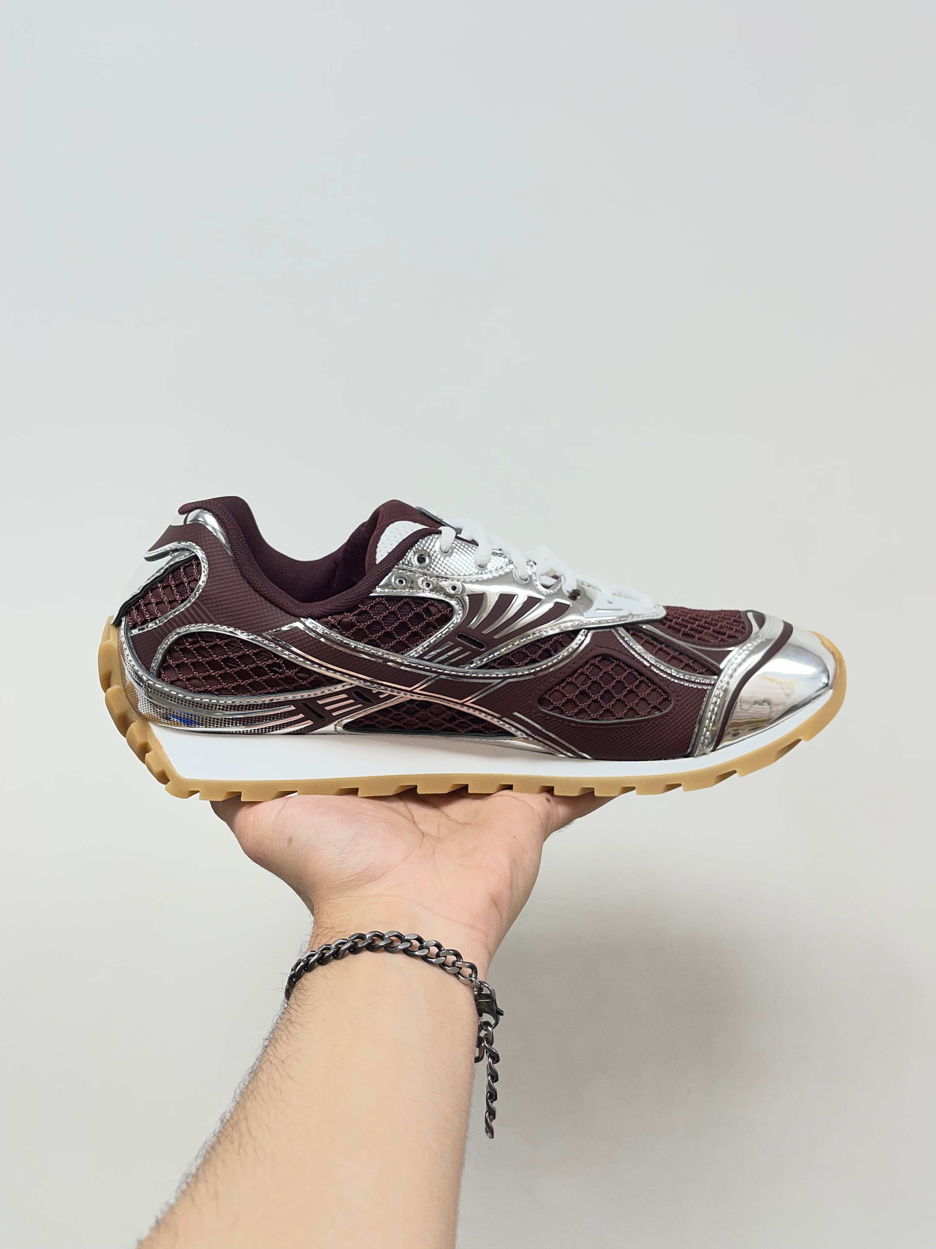 Bottega Veneta Burgundy Orbit Sneakers