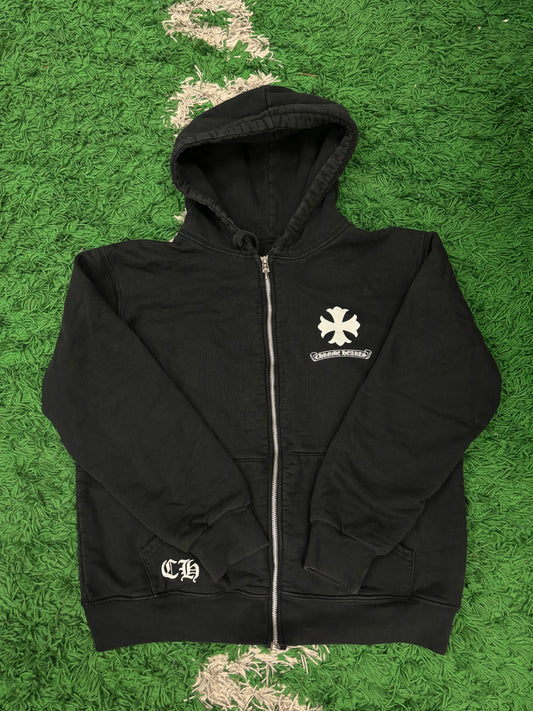 Chrome Hearts Zip Up Black White Cross Large Used (Fits Small)