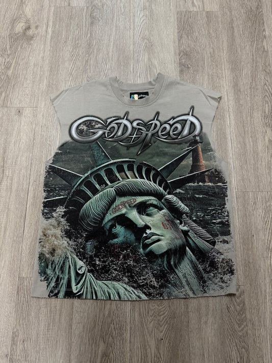 Godspeed "Sunken Liberty 2" Slate Grey Sleeveless Tee