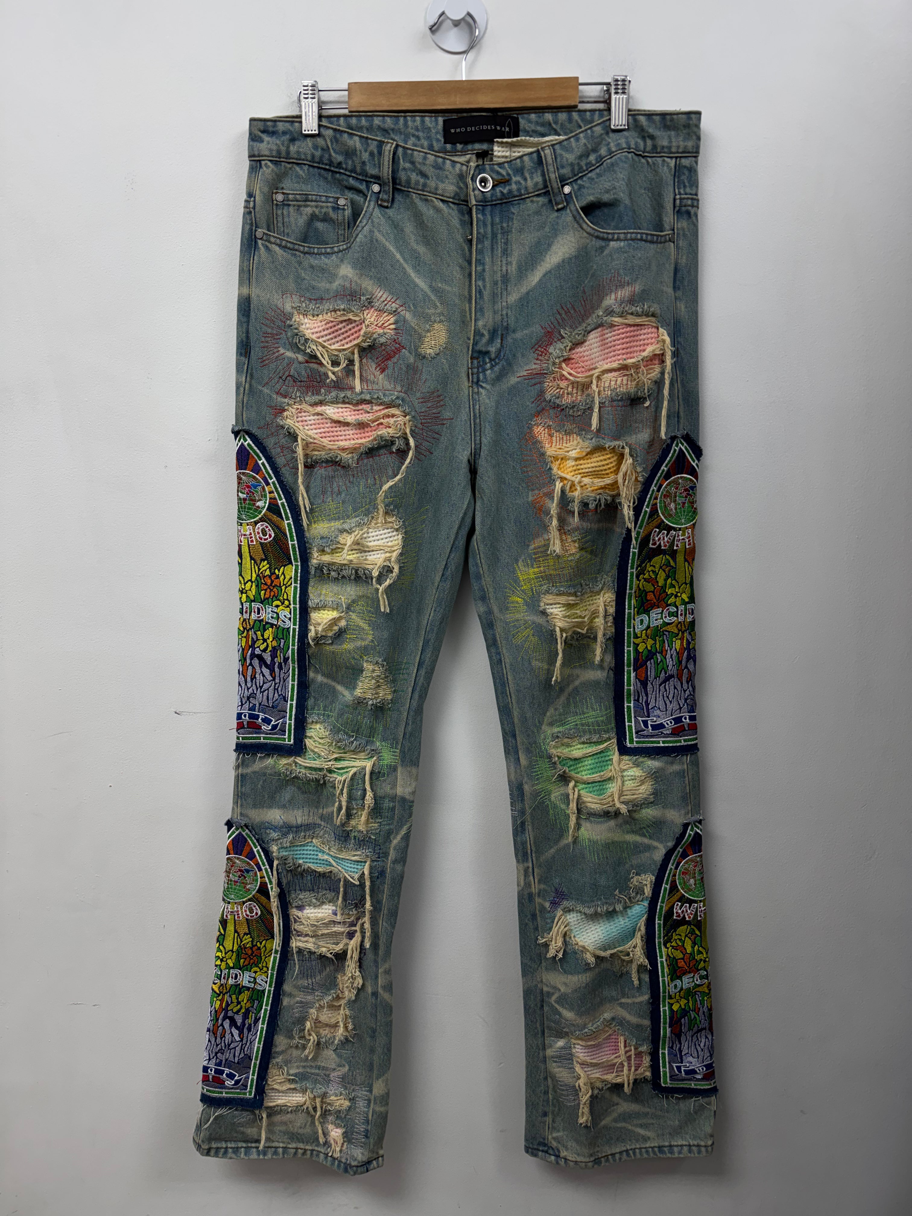 Who Decides War Light Wash ROYGBIV Jeans
