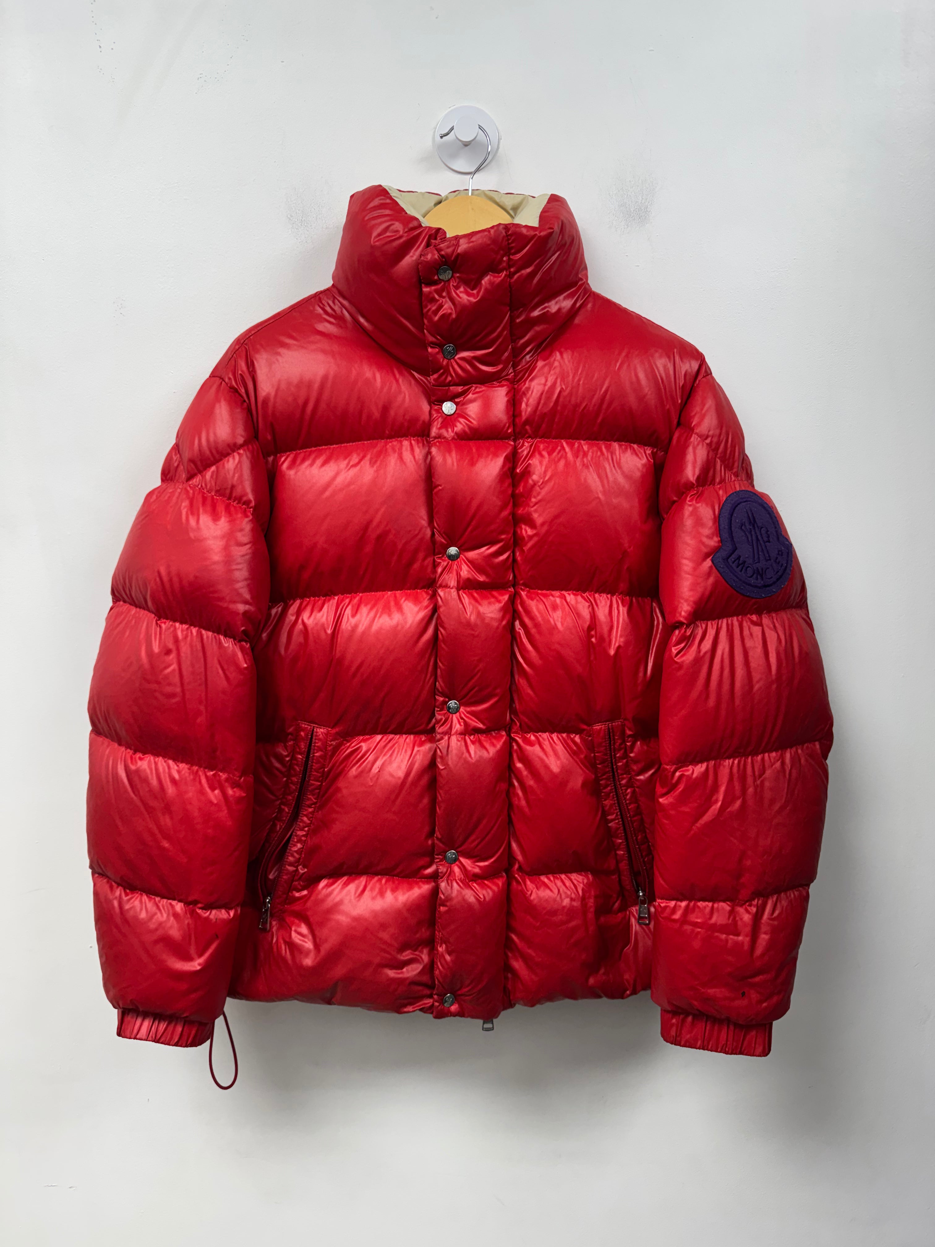 Moncler Red Purple Dervaux Puffer Jacket