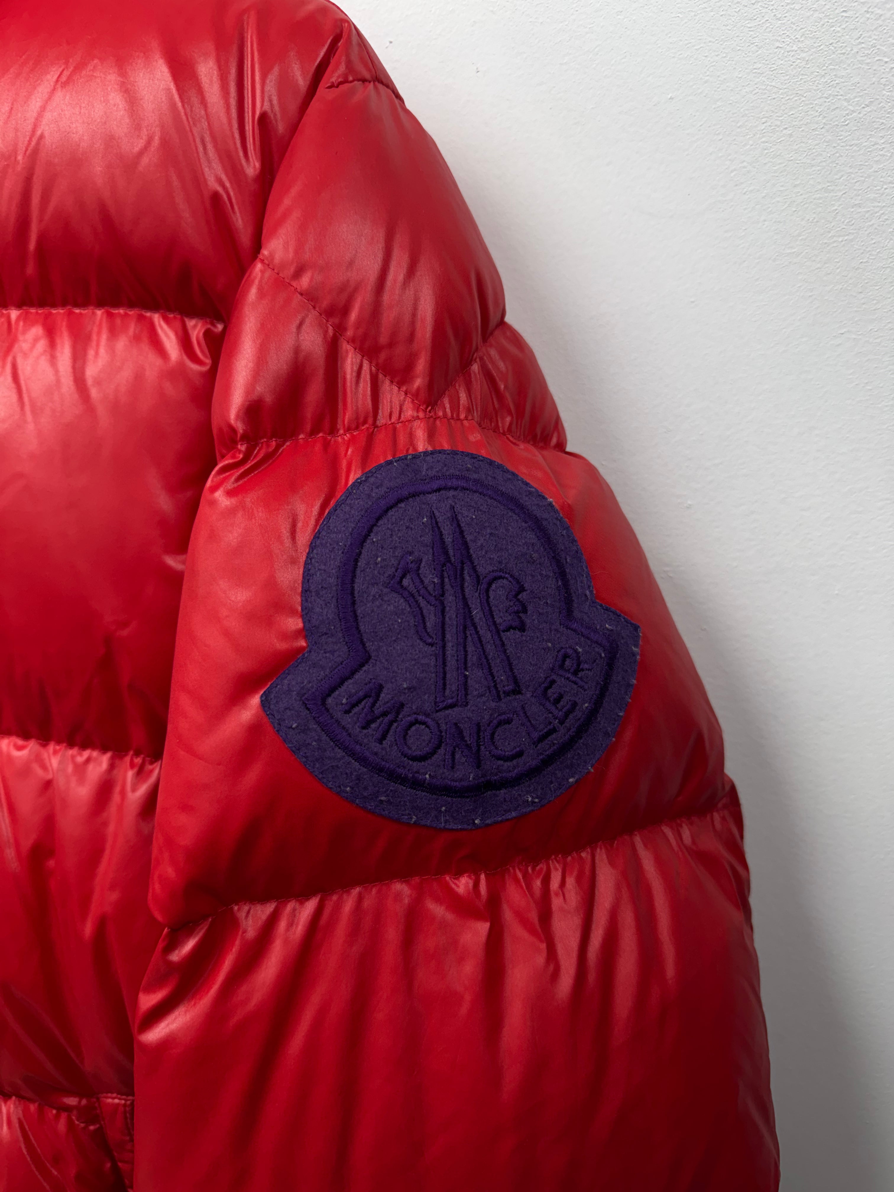 Moncler Red Purple Dervaux Puffer Jacket