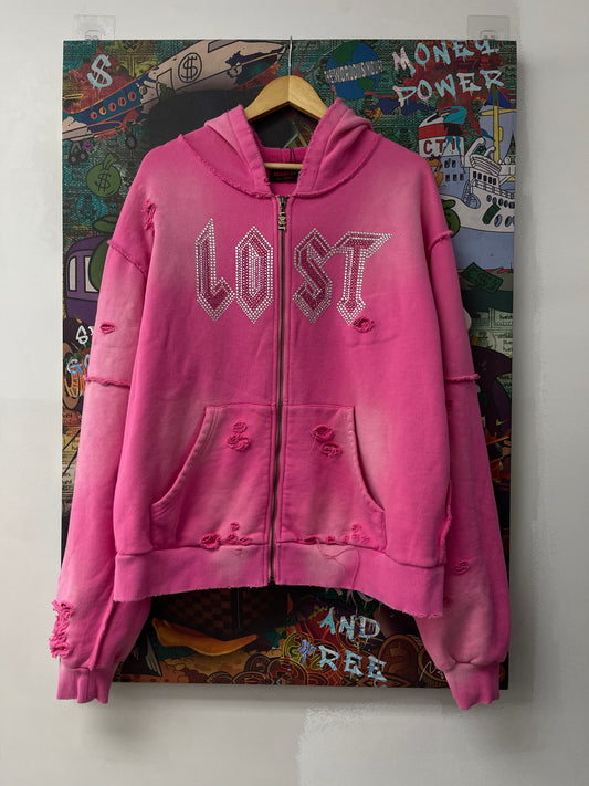 LOST Intricacy Zip Up Pink Used XXL