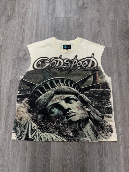 Godspeed "Sunken Liberty 2" Bone Sleeveless Tee