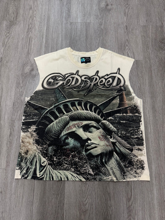 Godspeed "Sunken Liberty 2" Bone Sleeveless Tee