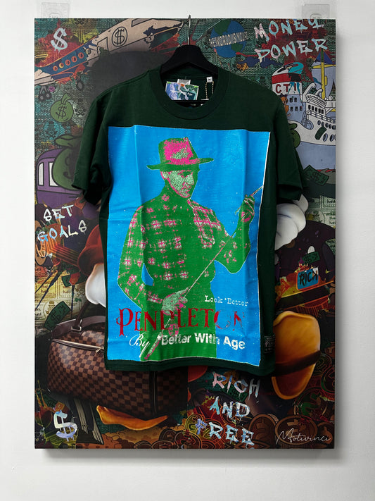 Better With Age Pendleton Novel Tee Dark Green New Medium With Tags