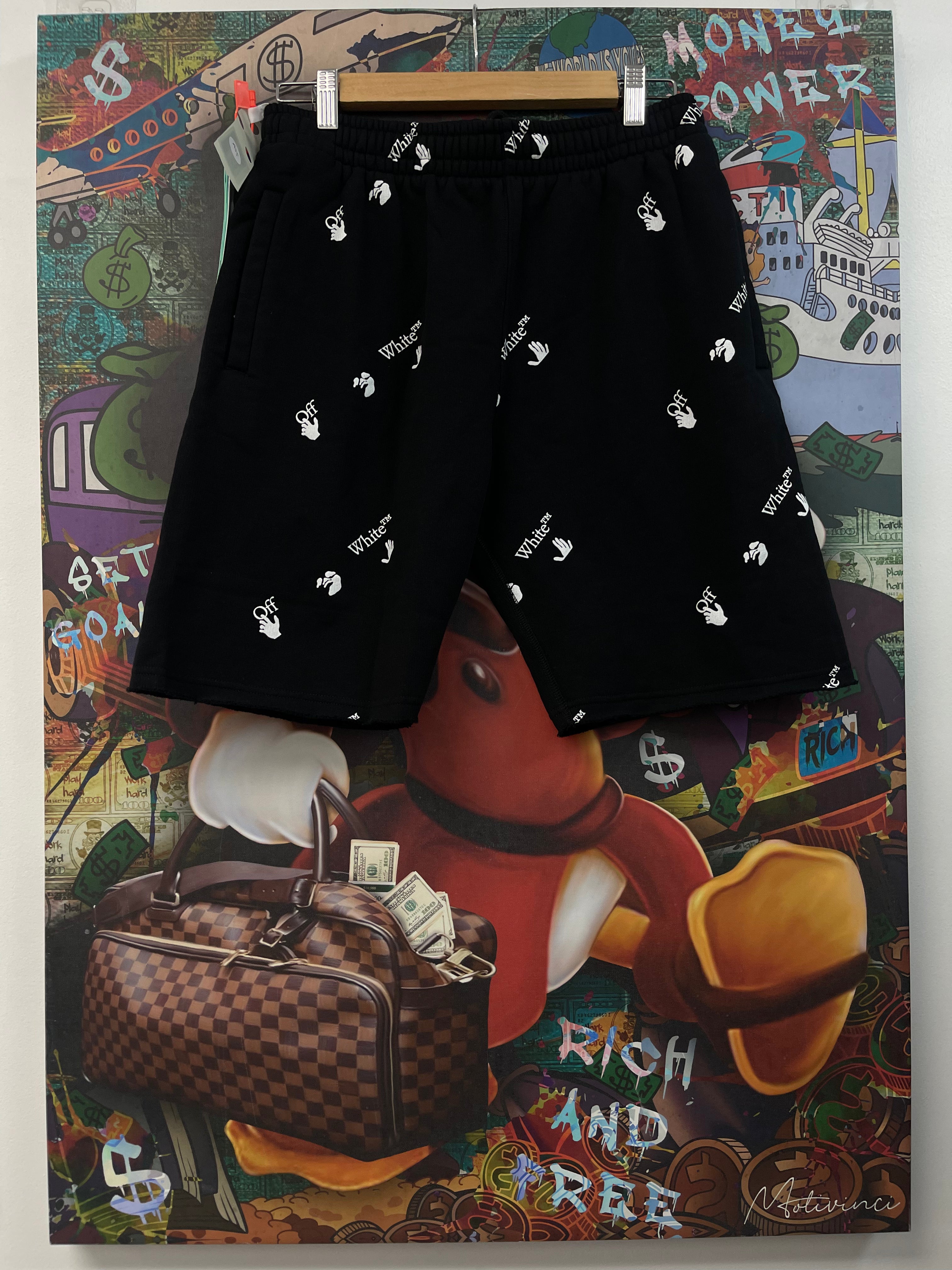 Off White Black Monogram Sweat Shorts