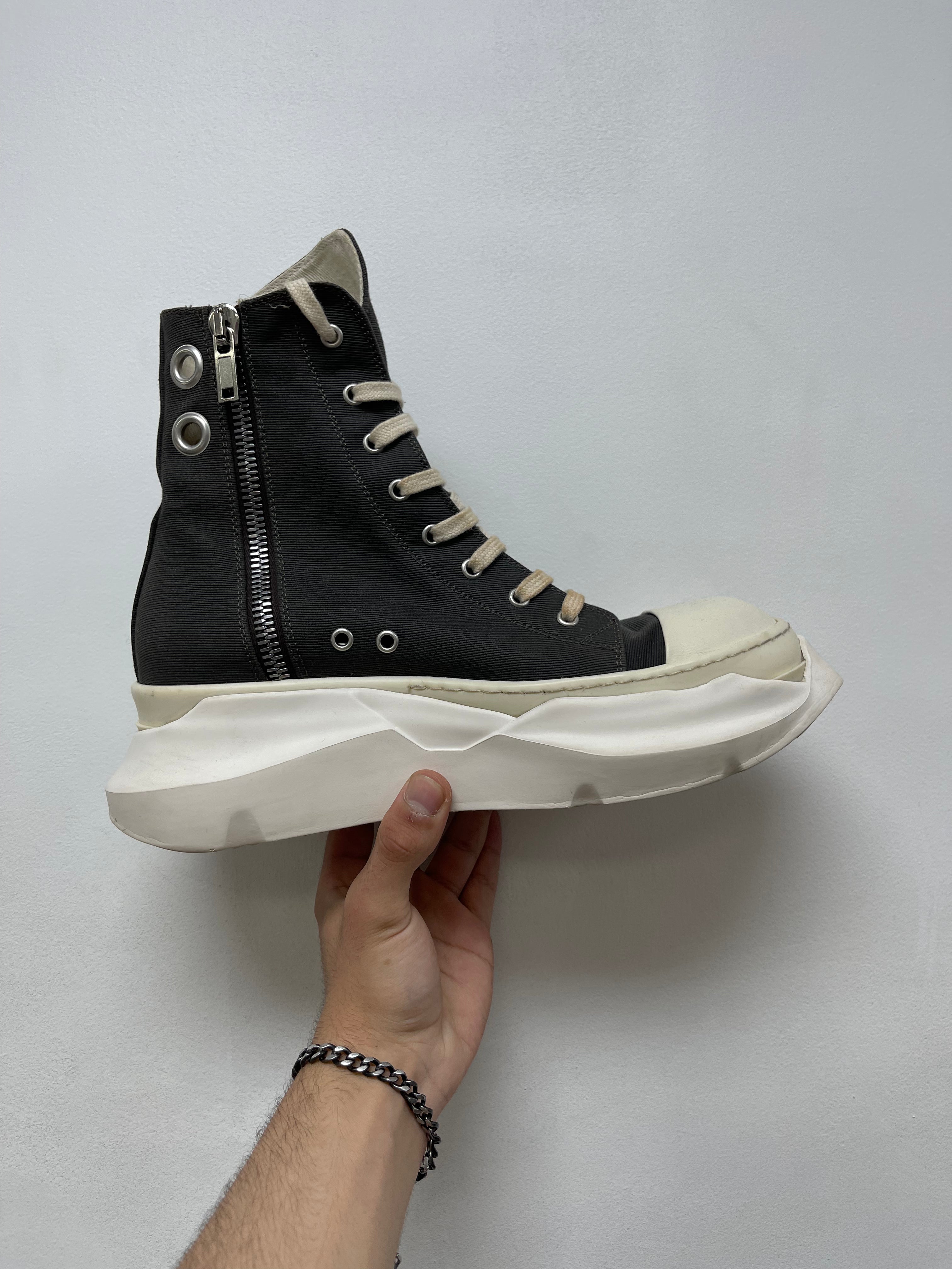 Rick Owens Grey Abstract Sneakers