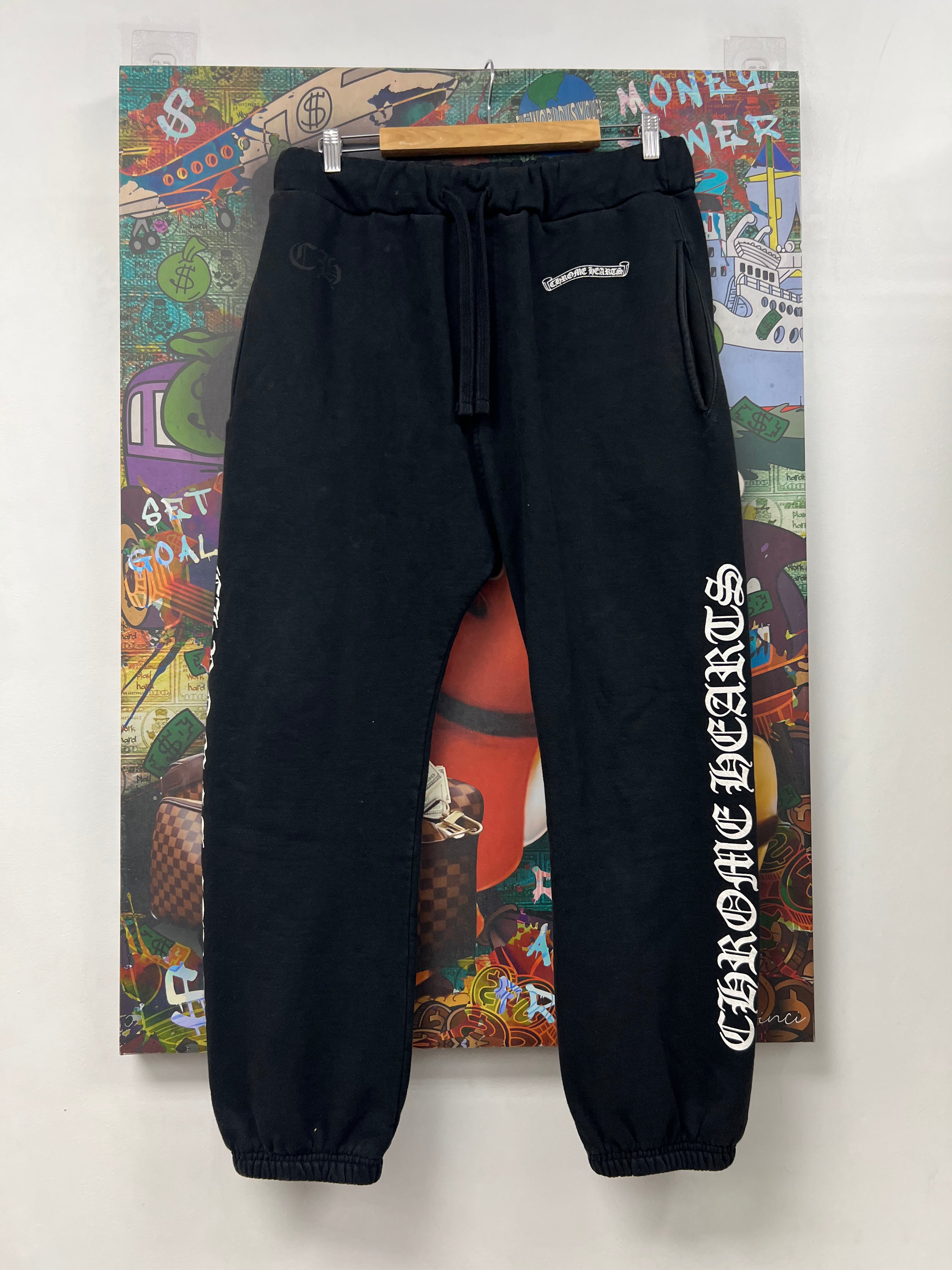Chrome  Hearts Black Scroll Logo Sweats