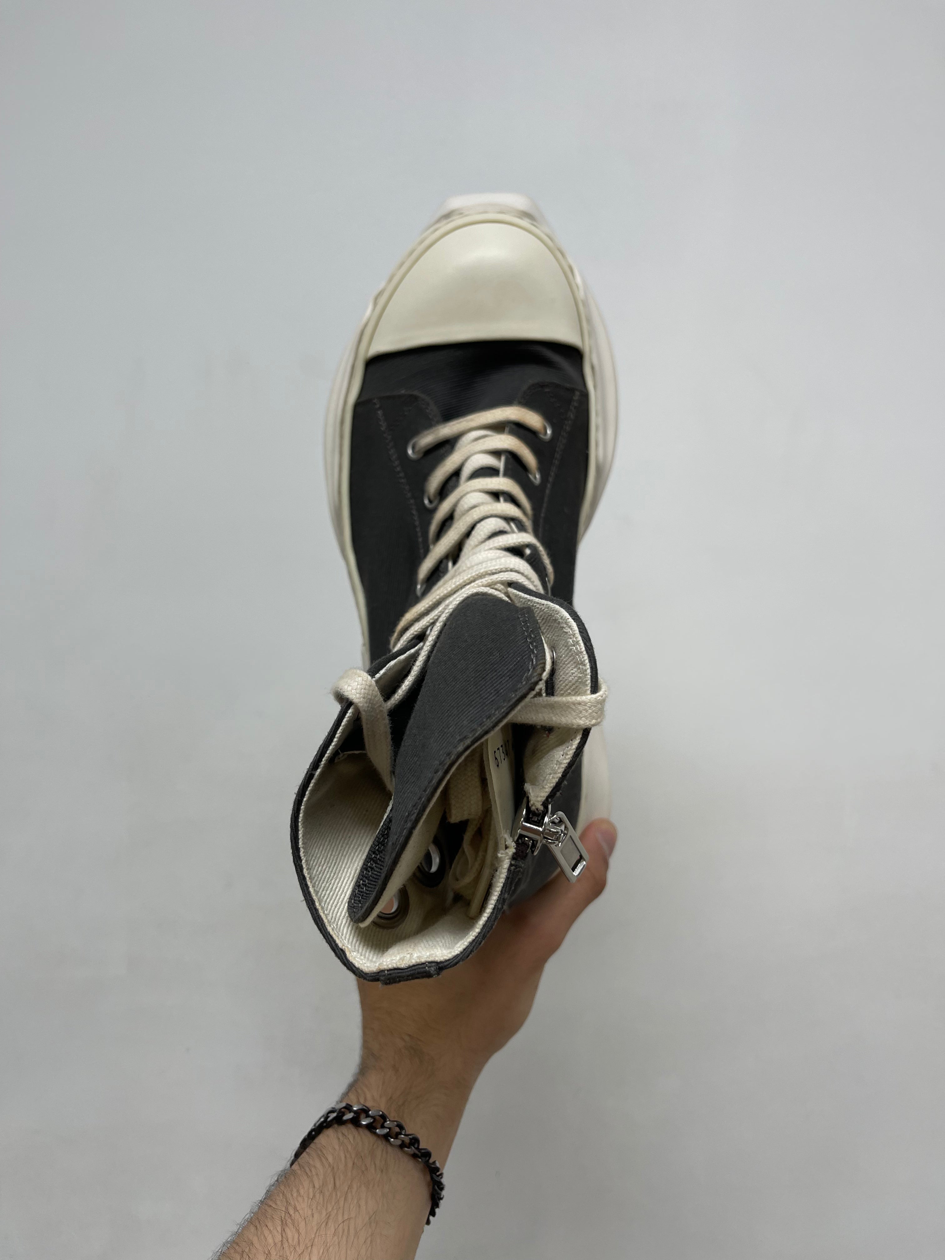 Rick Owens Grey Abstract Sneakers