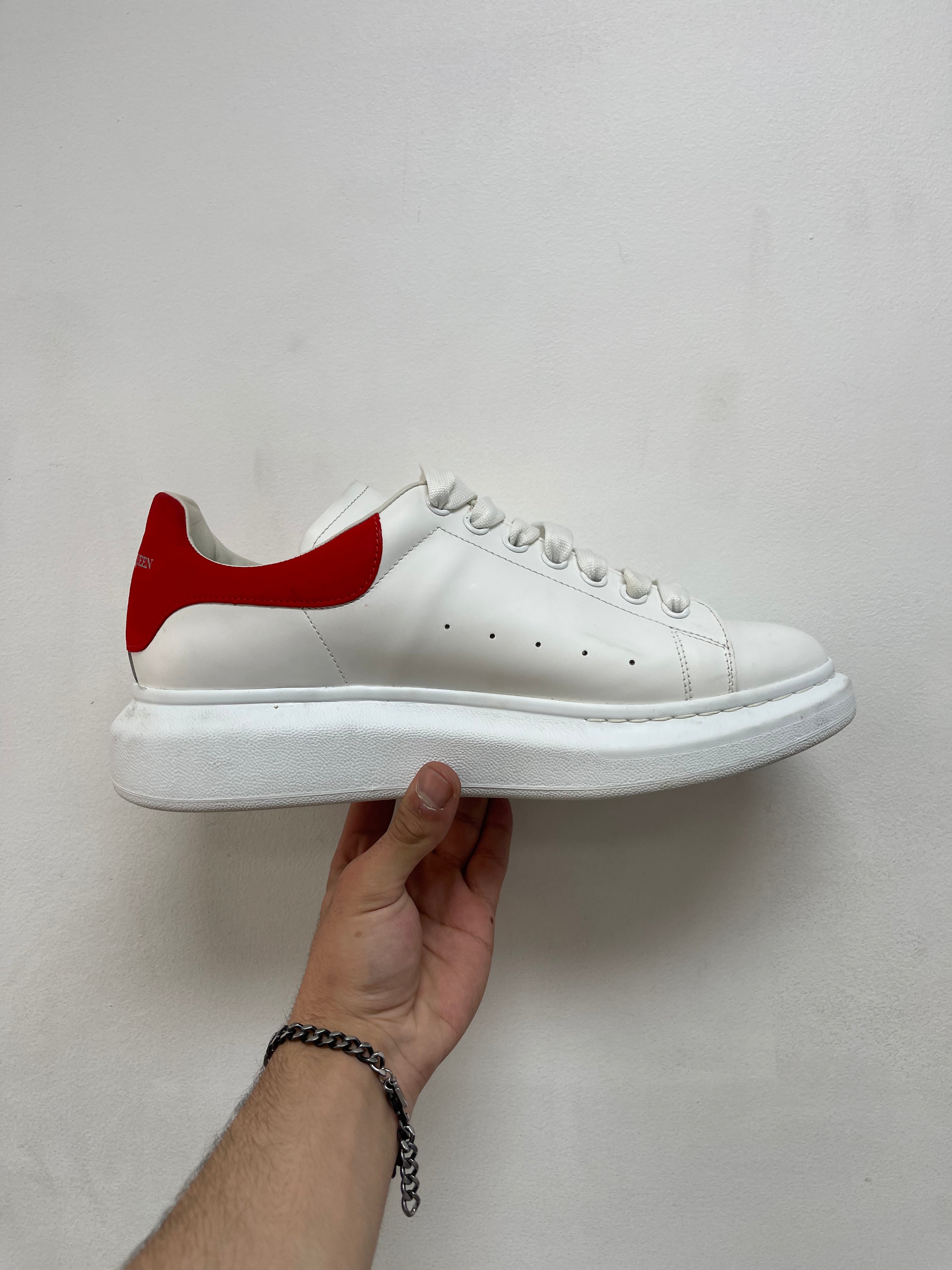Alexander Mcqueen White Blue Oversized Sneakers