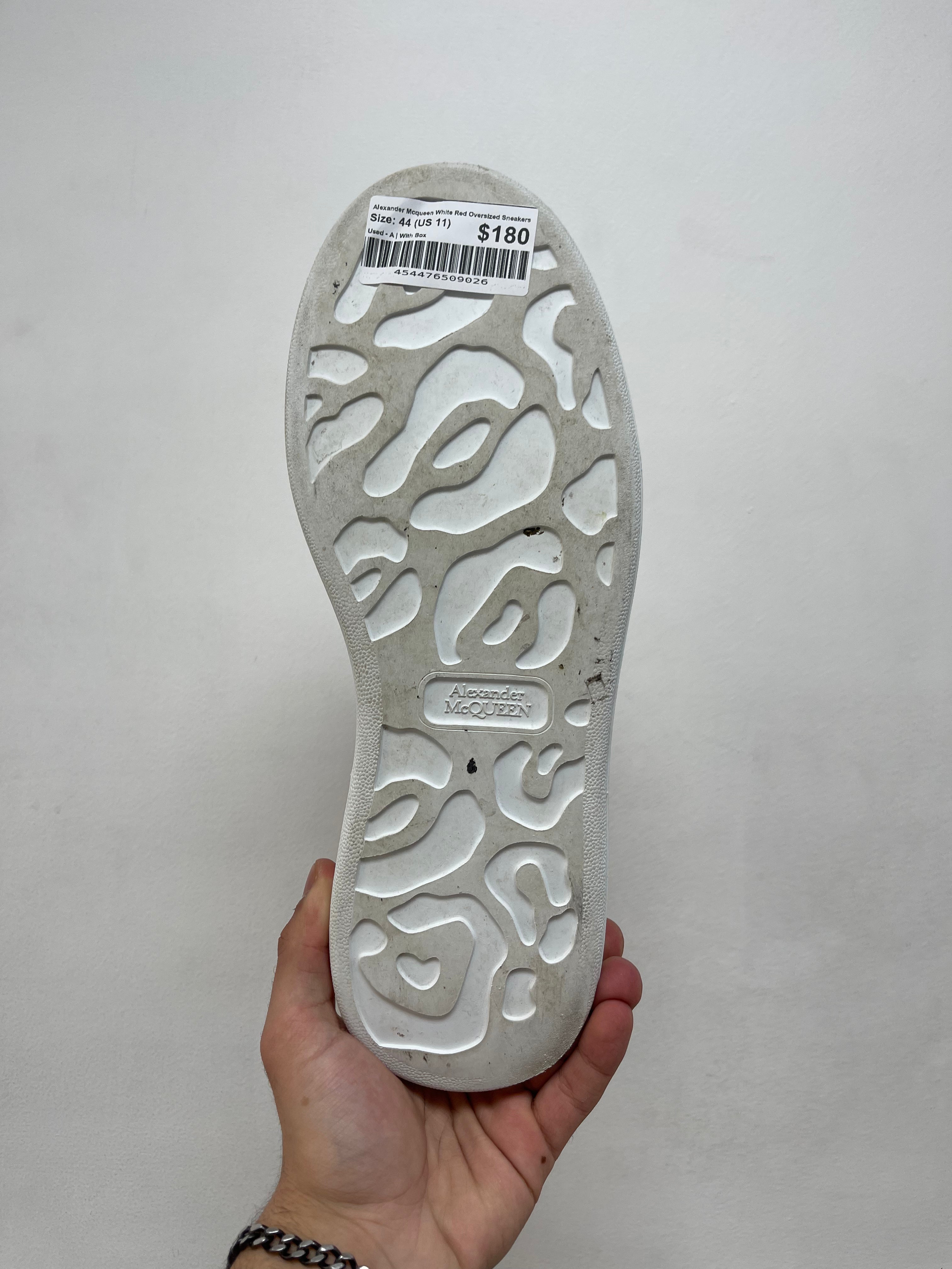 Alexander Mcqueen White Blue Oversized Sneakers
