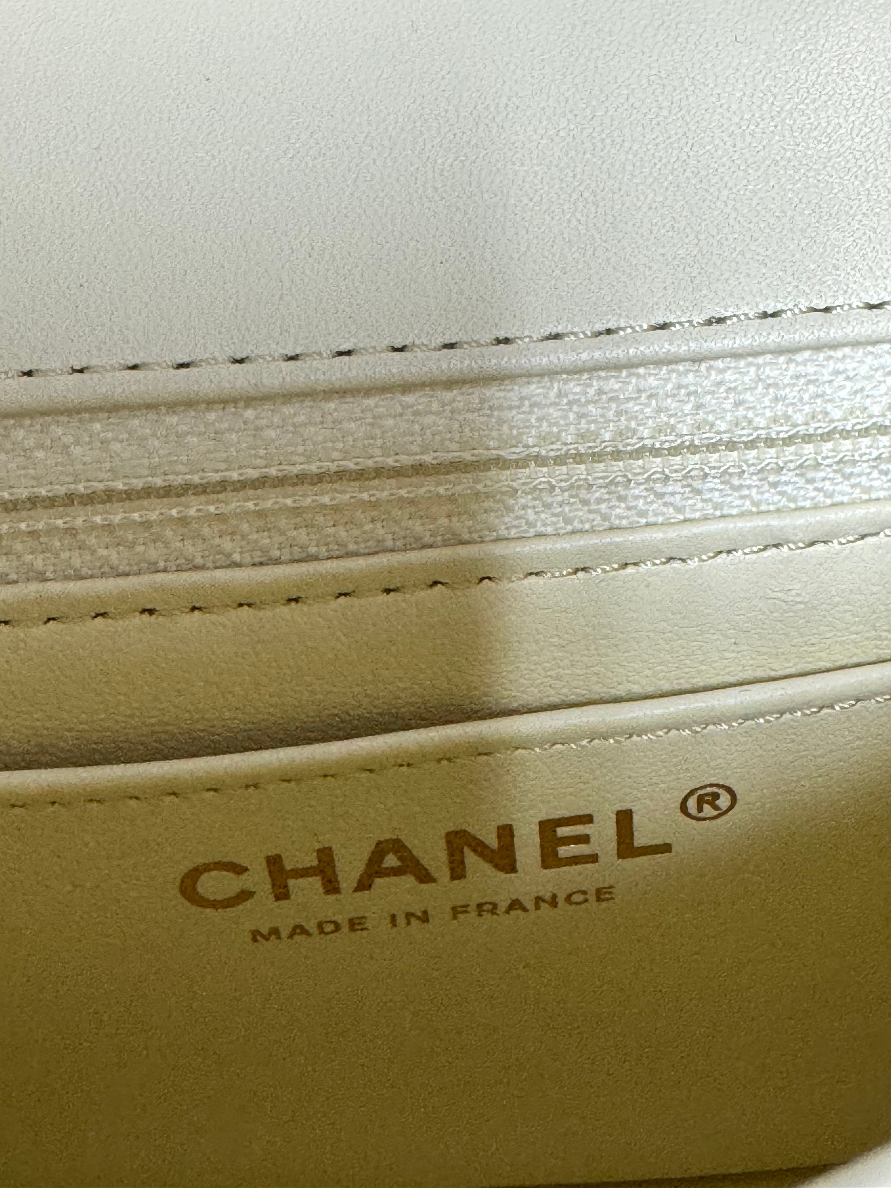 Chanel Mini Flap Light Wash Yellow Gold Bag