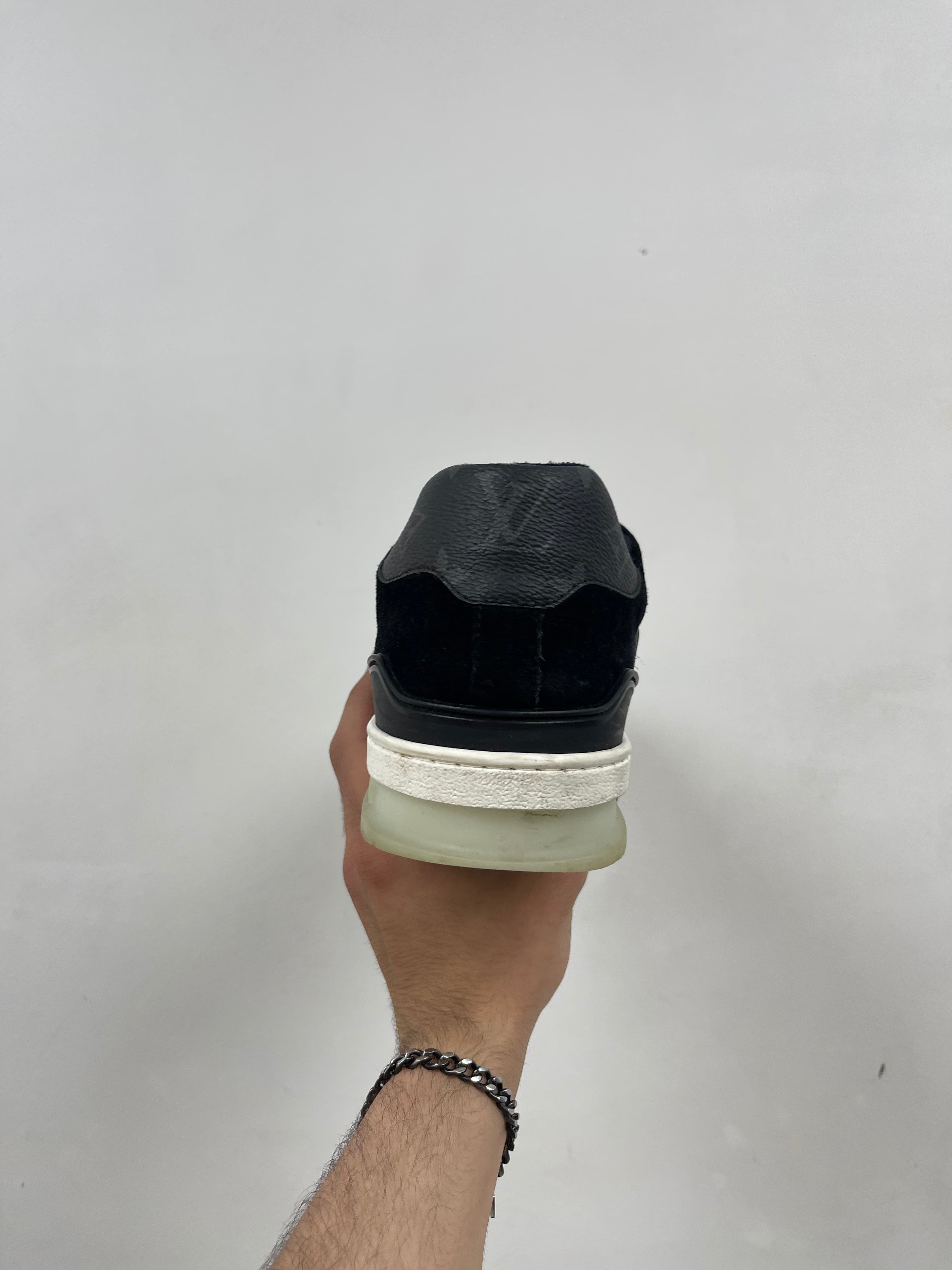 Louis Vuitton Black Monogram Trainer Sneakers