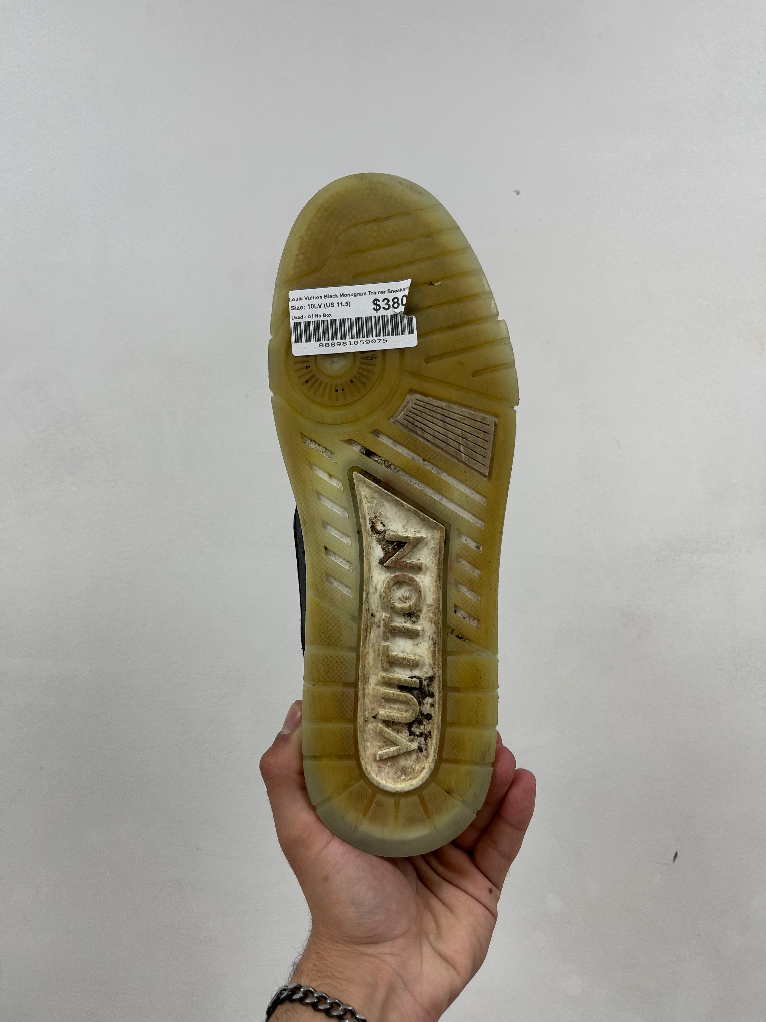 Louis Vuitton Black Monogram Trainer Sneakers