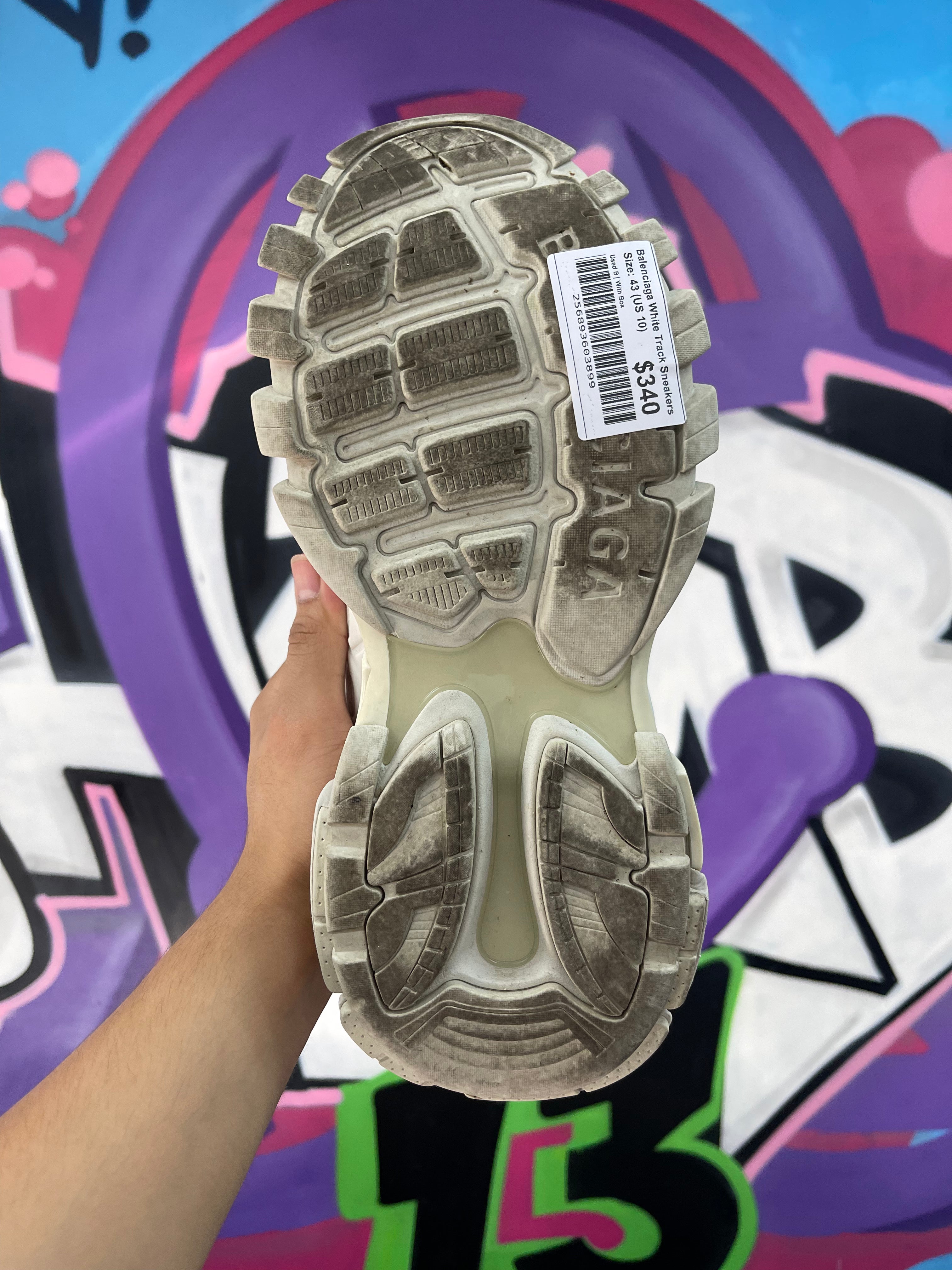 Balenciaga White Track Sneakers