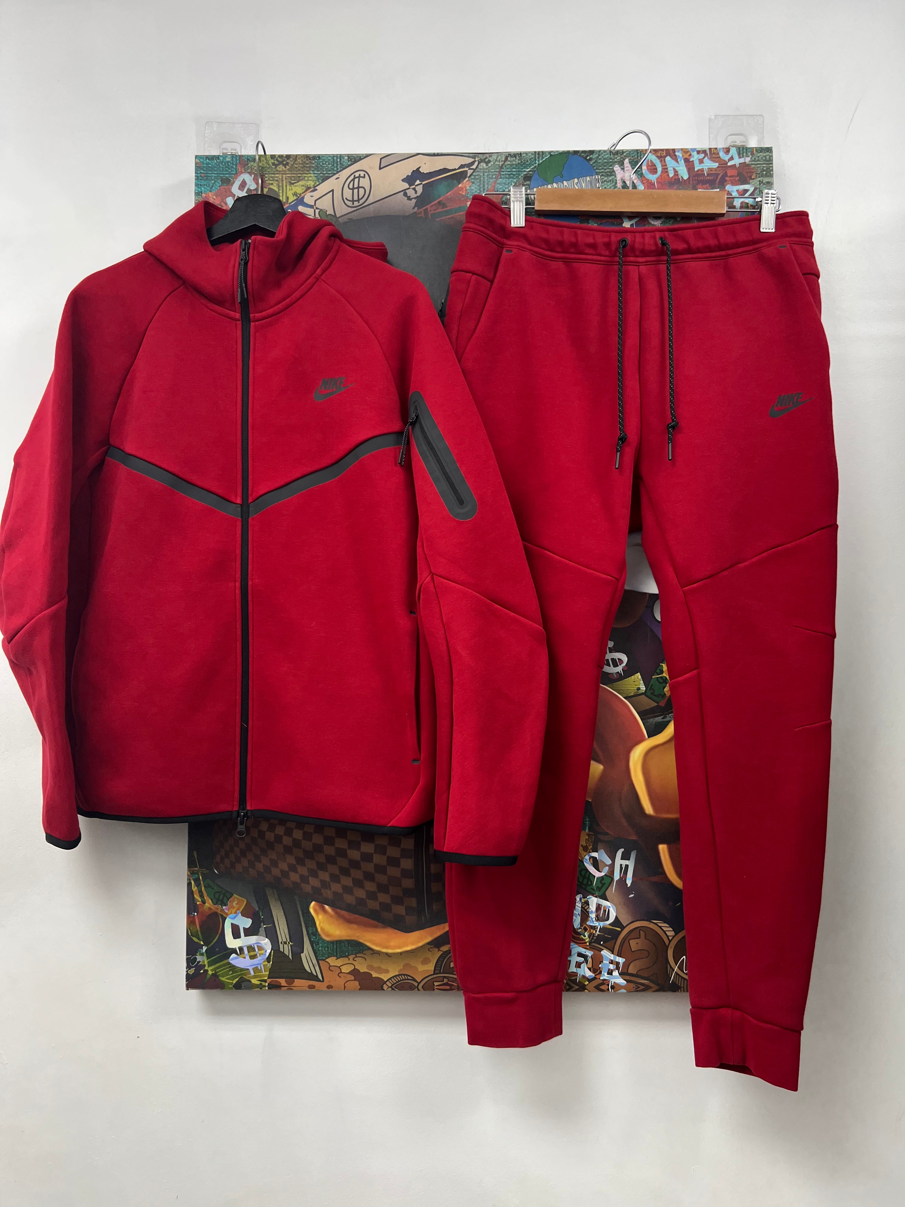 Nike Red Tech Sweatsuit