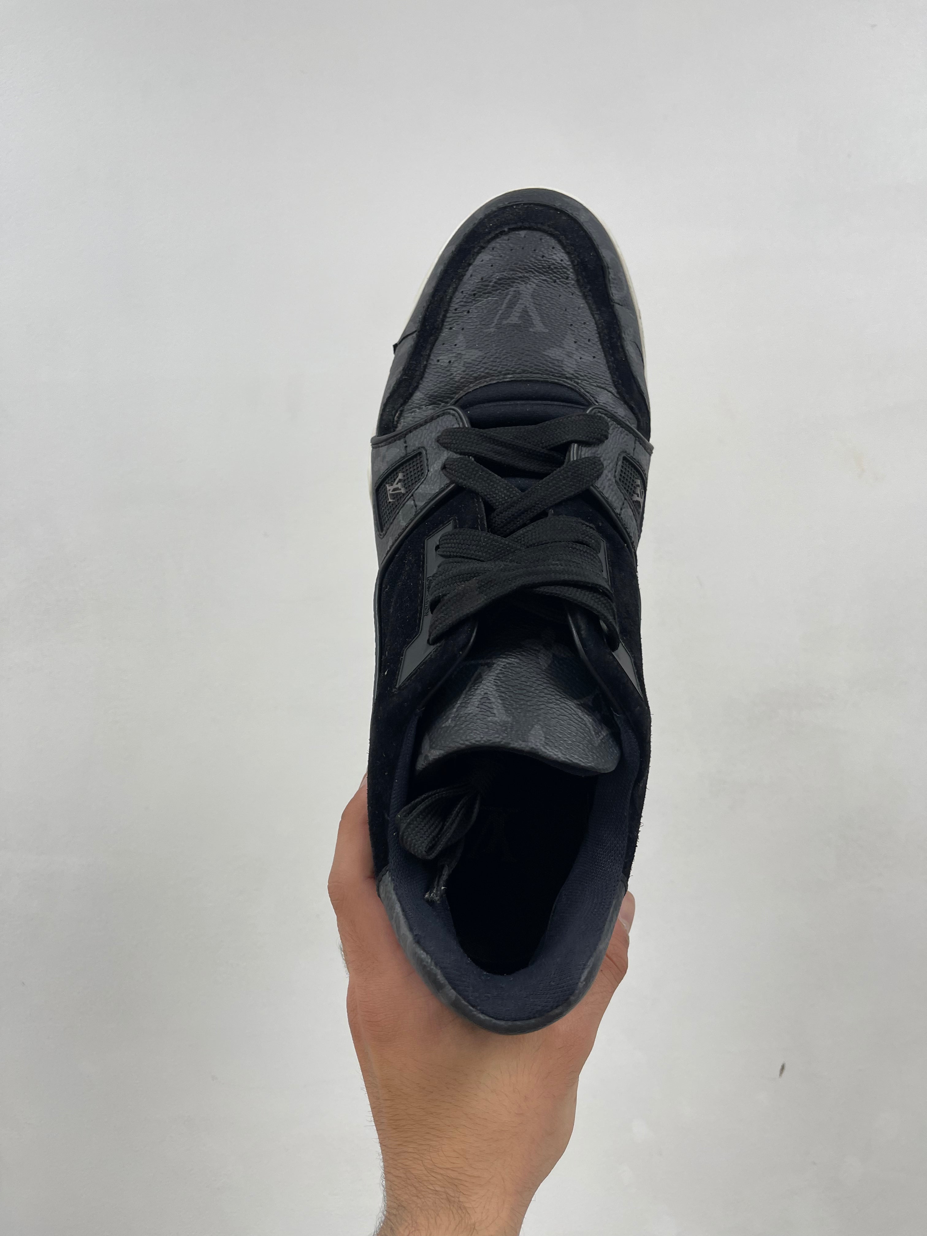 Louis Vuitton Black Monogram Trainer Sneakers
