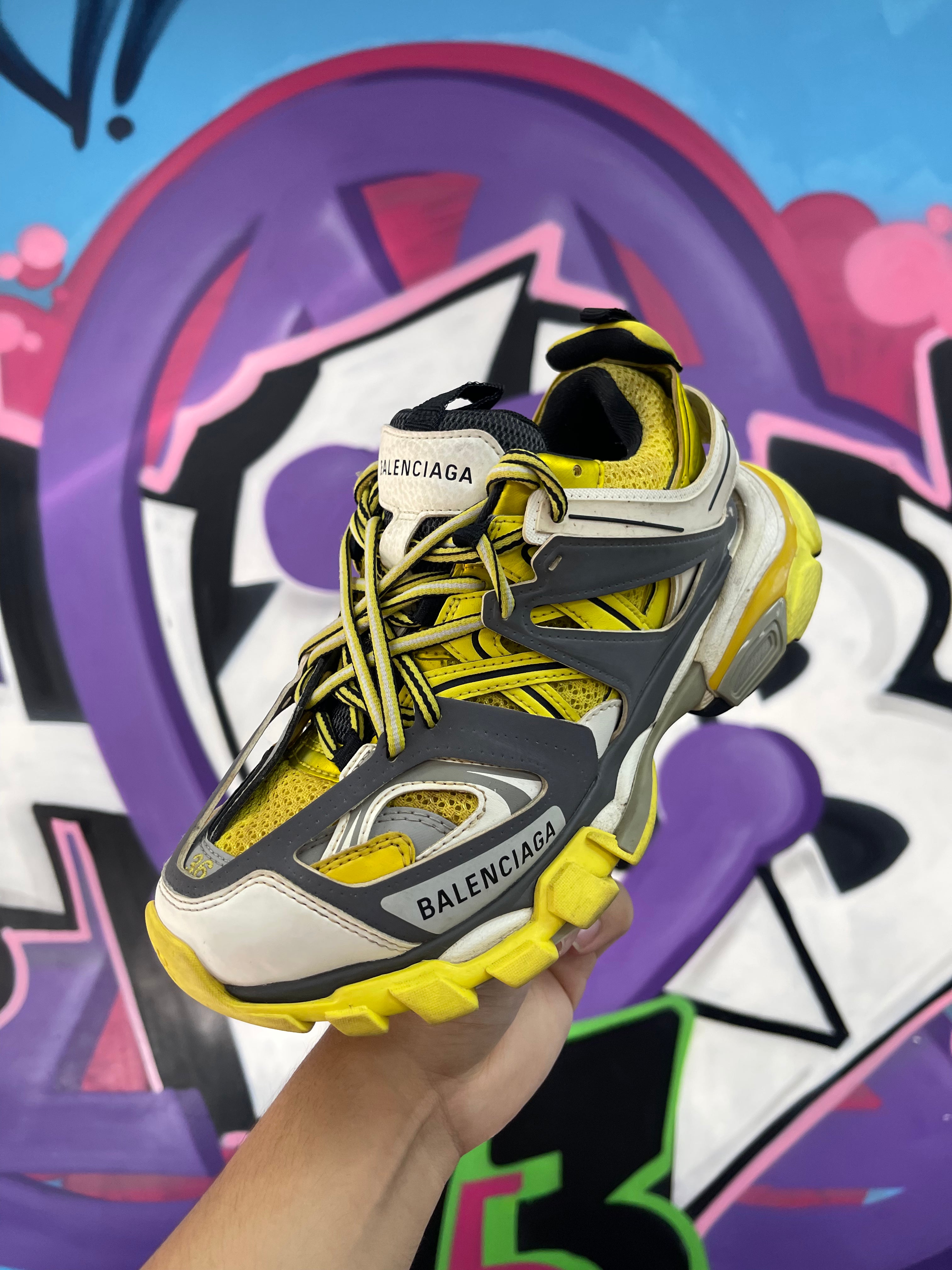 Balenciaga Yellow Track Sneakers Sneakers