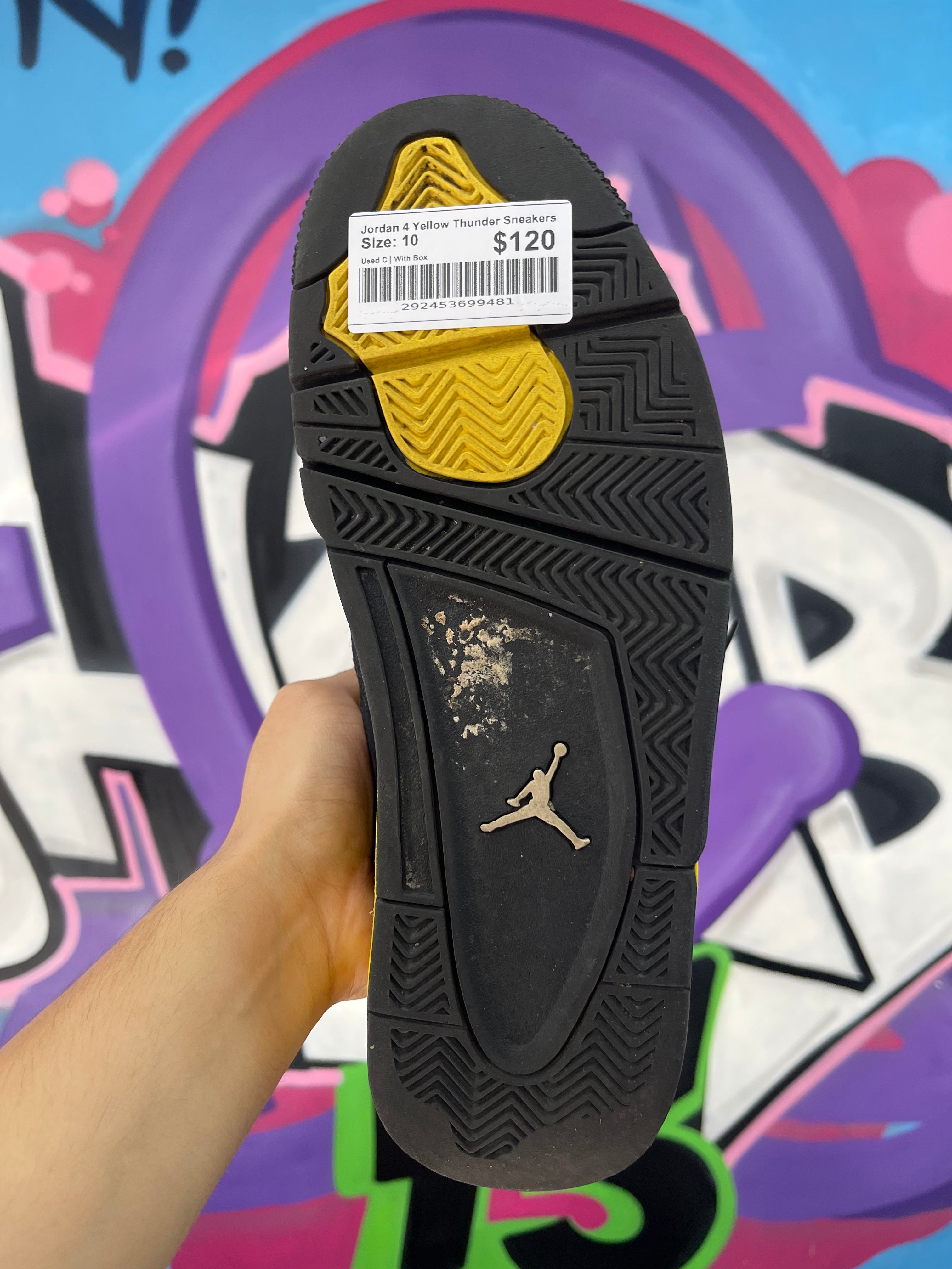 Jordan 4 Yellow Thunder Sneakers